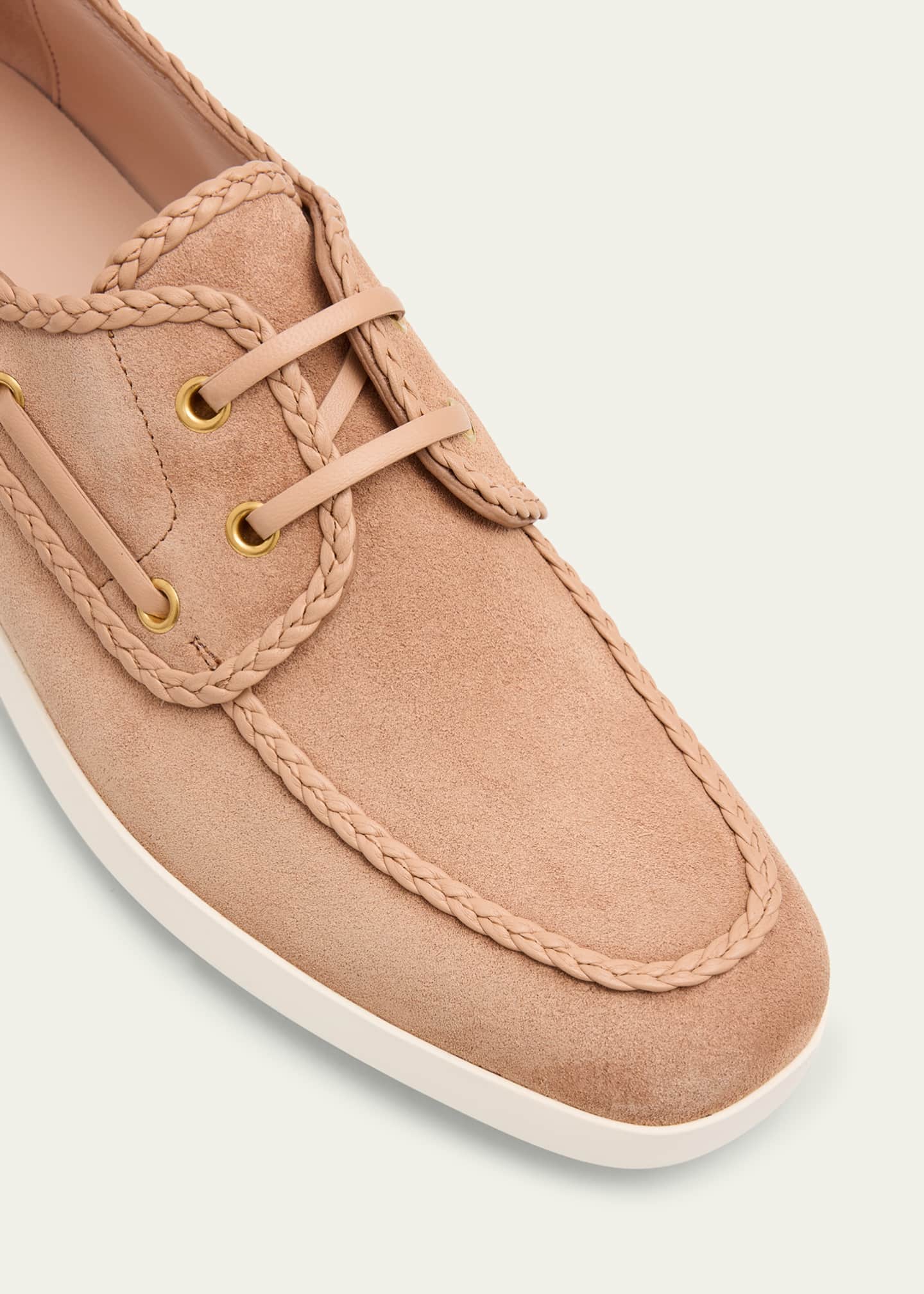Valentino Garavani Palm Avenue Suede Boat Loafers Image 5 of 6