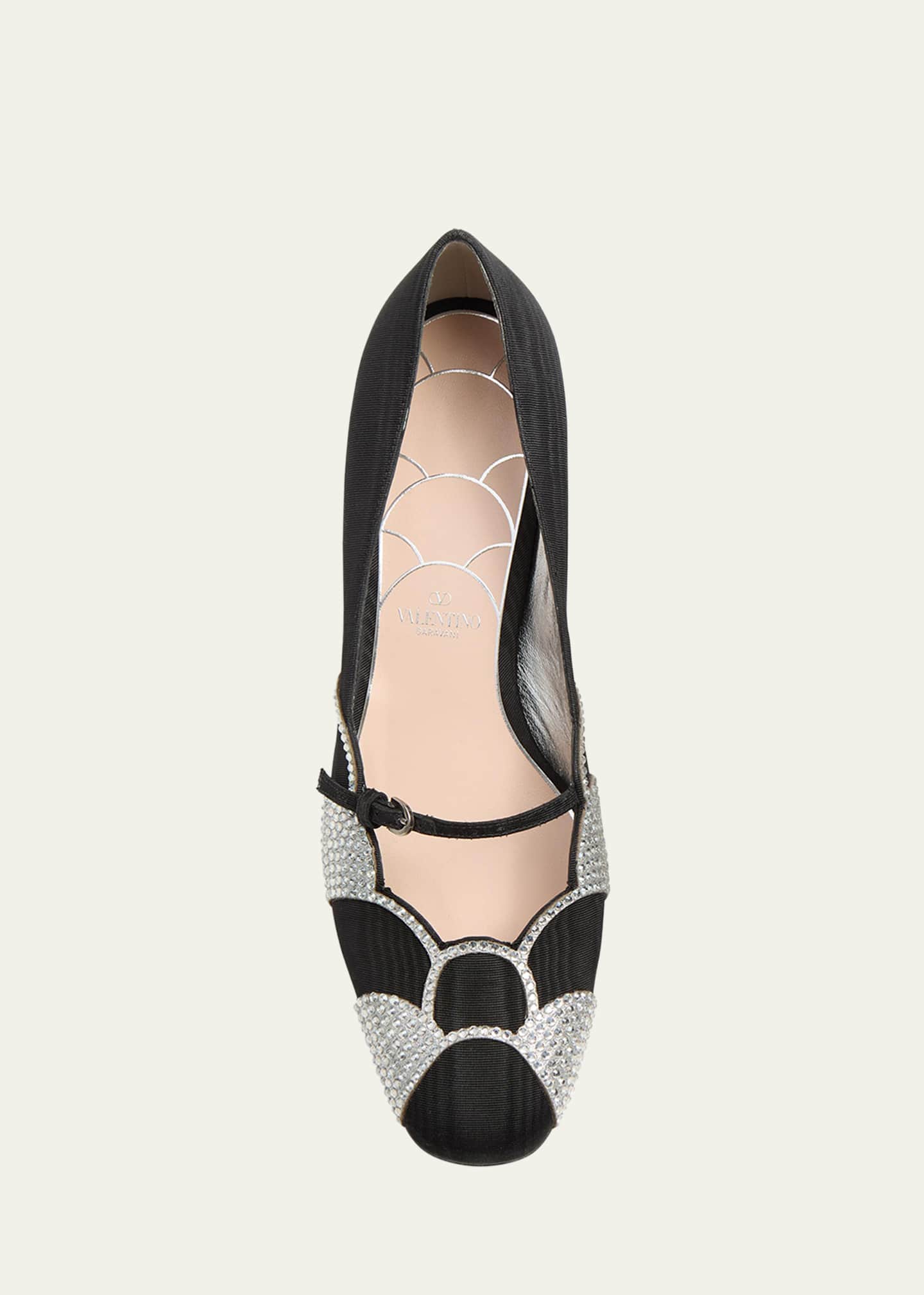 Valentino Garavani Bowow Moire Strass Pumps Image 6 of 6