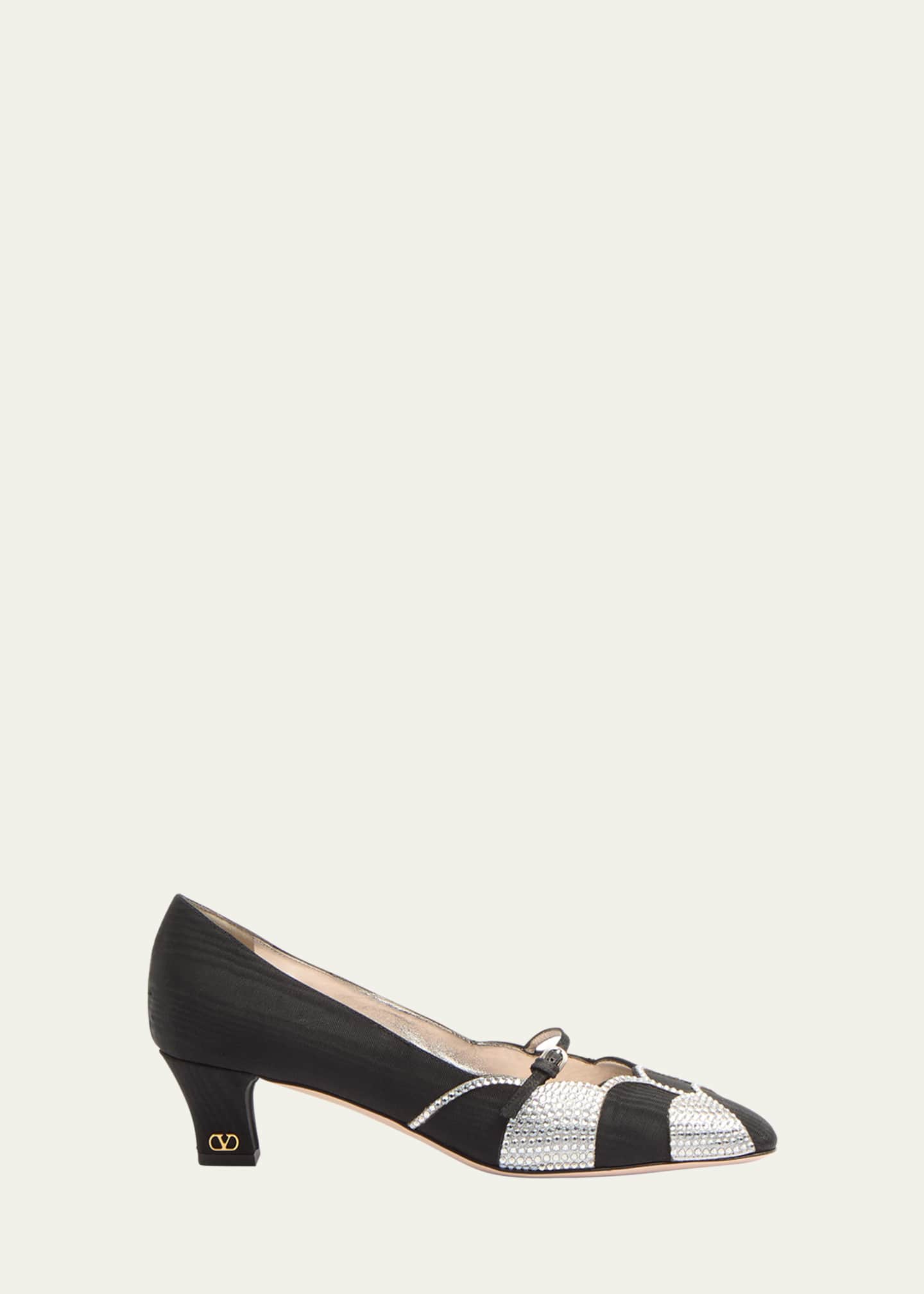 Valentino Garavani Bowow Moire Strass Pumps Image 1 of 6