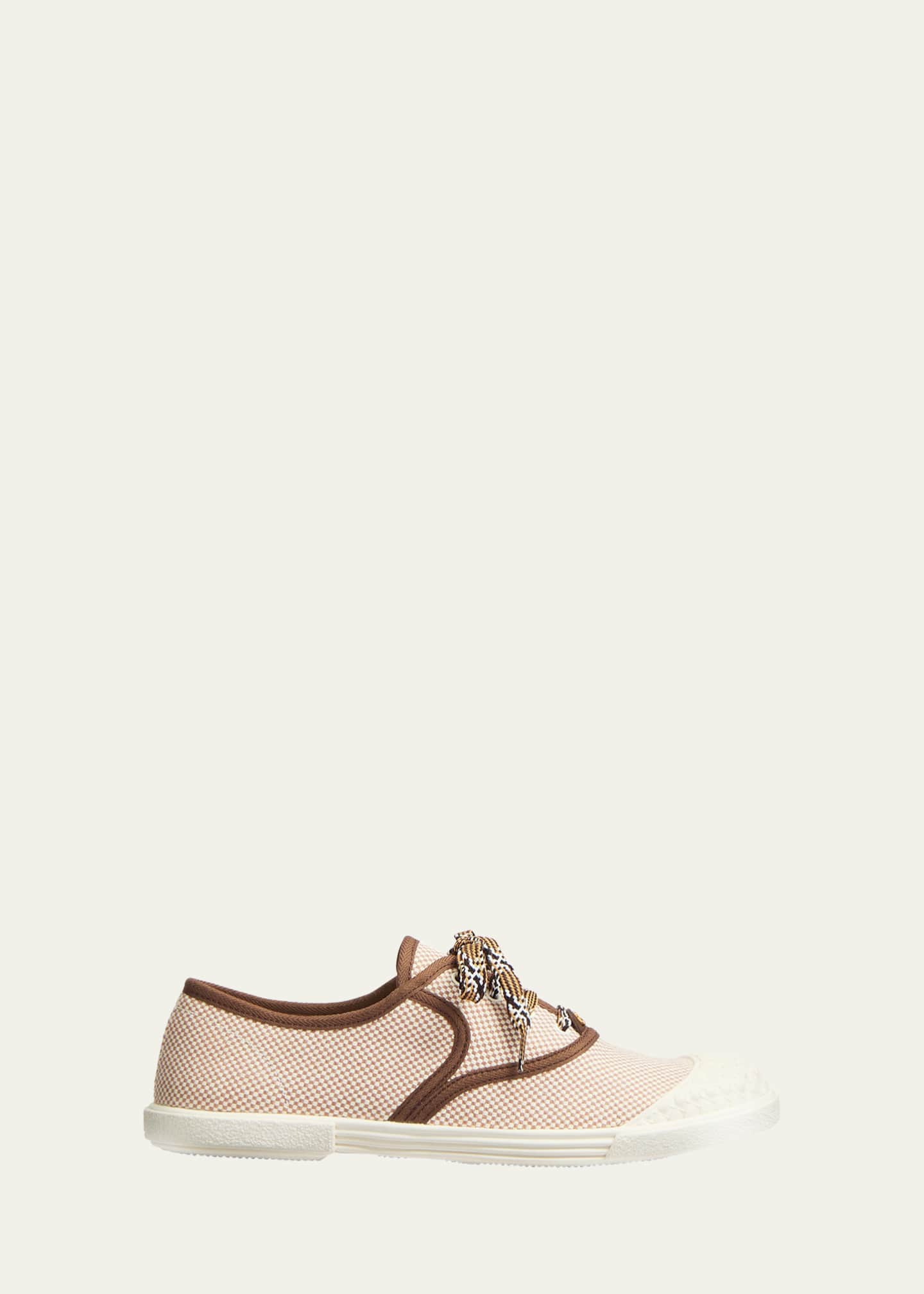 Valentino Garavani Bay By Bay Bicolor Canvas Low-Top Sneakers