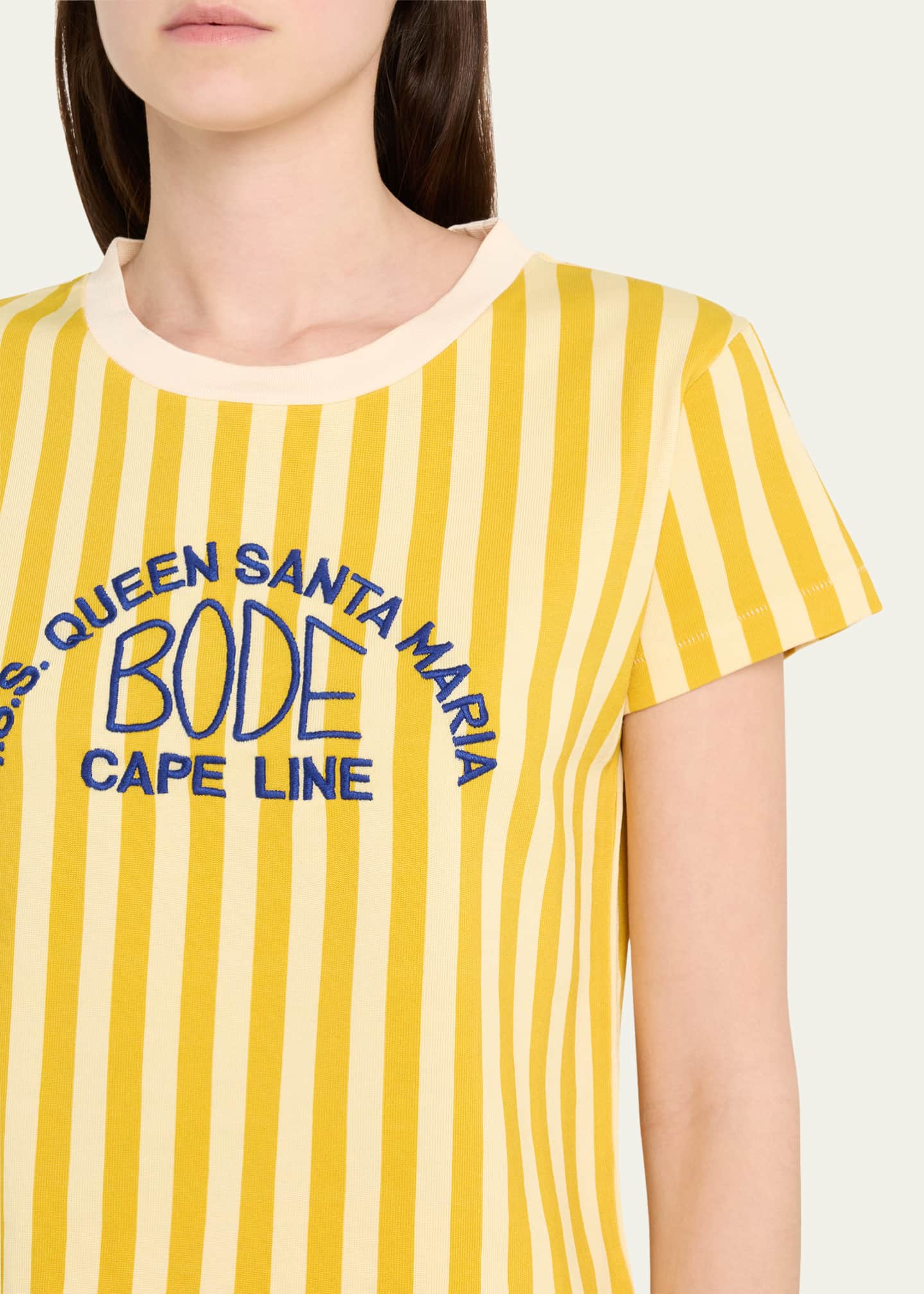 Bode Medalist Stripe Embroidered Tee Image 5 of 5