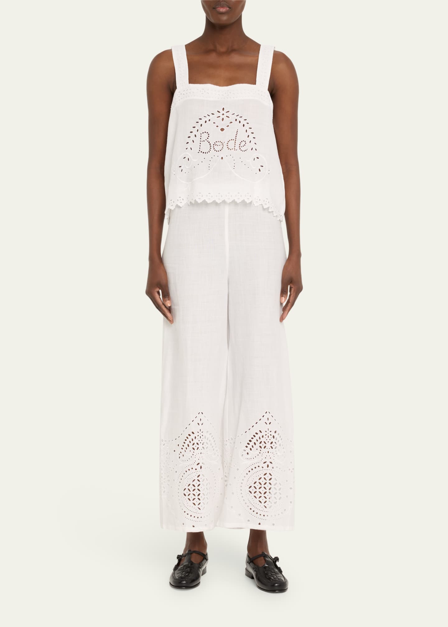 Bode Belvoir Broderie Anglaise Lace Tank Top Image 2 of 5