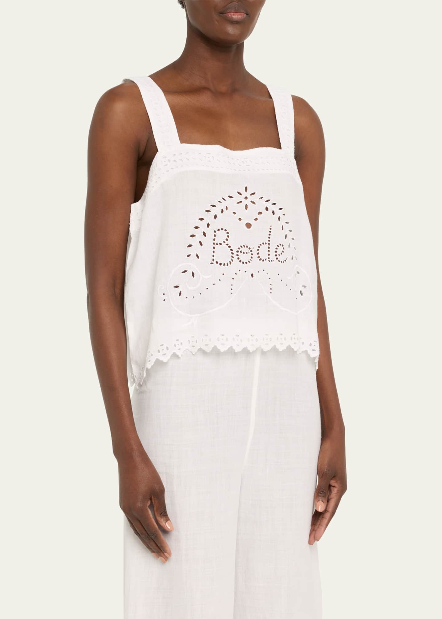 Bode Belvoir Broderie Anglaise Lace Tank Top Image 4 of 5