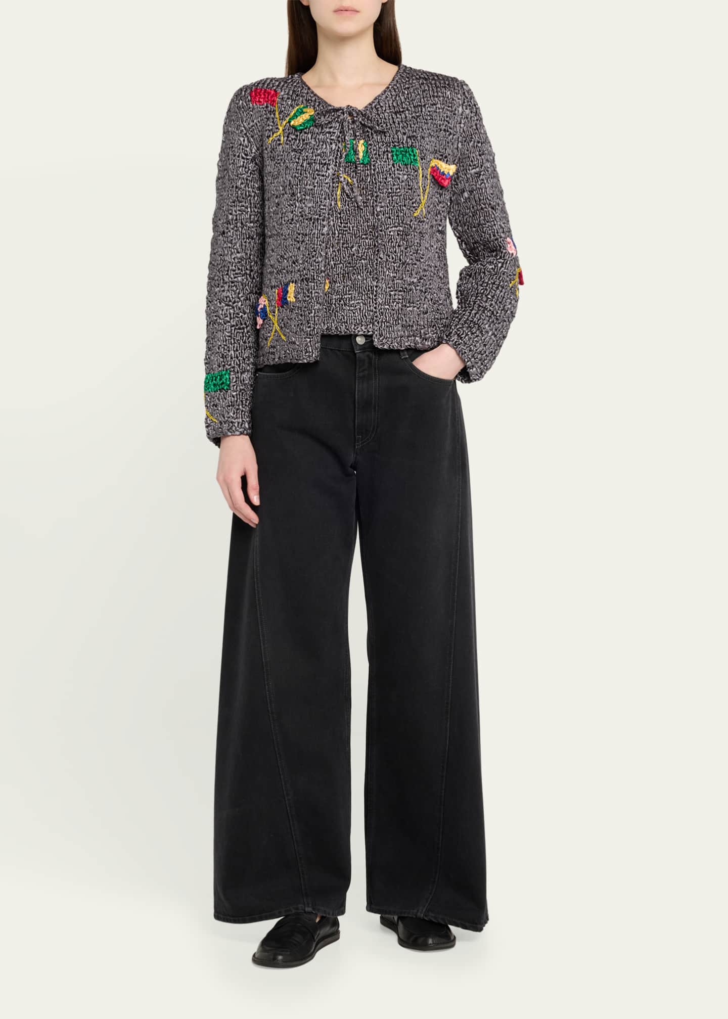 Bode Promenade Raised Flag Crochet Cardigan Image 2 of 5