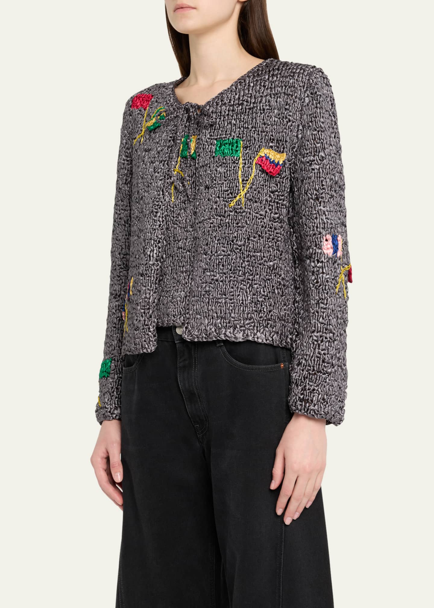 Bode Promenade Raised Flag Crochet Cardigan Image 4 of 5