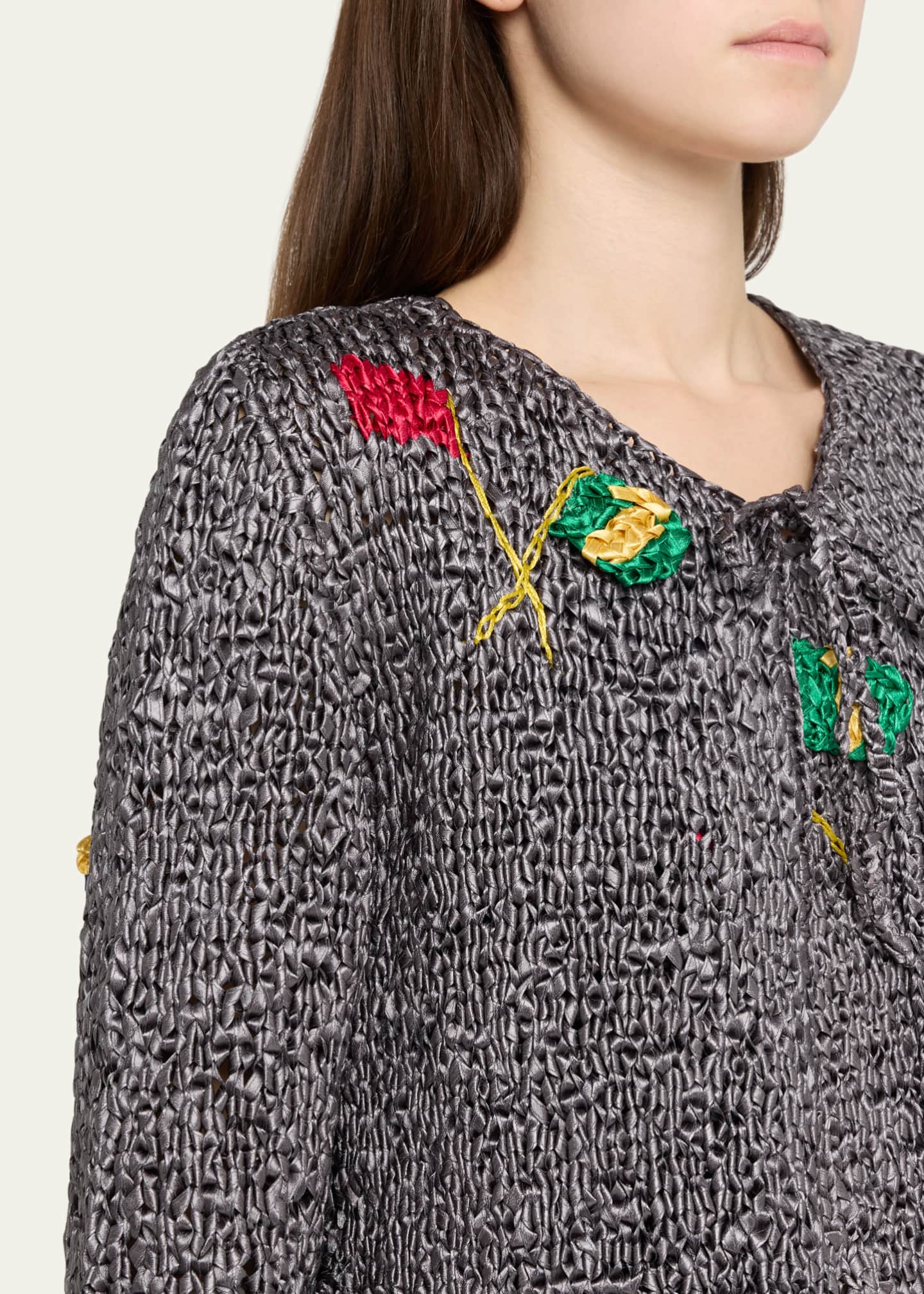 Bode Promenade Raised Flag Crochet Cardigan Image 5 of 5