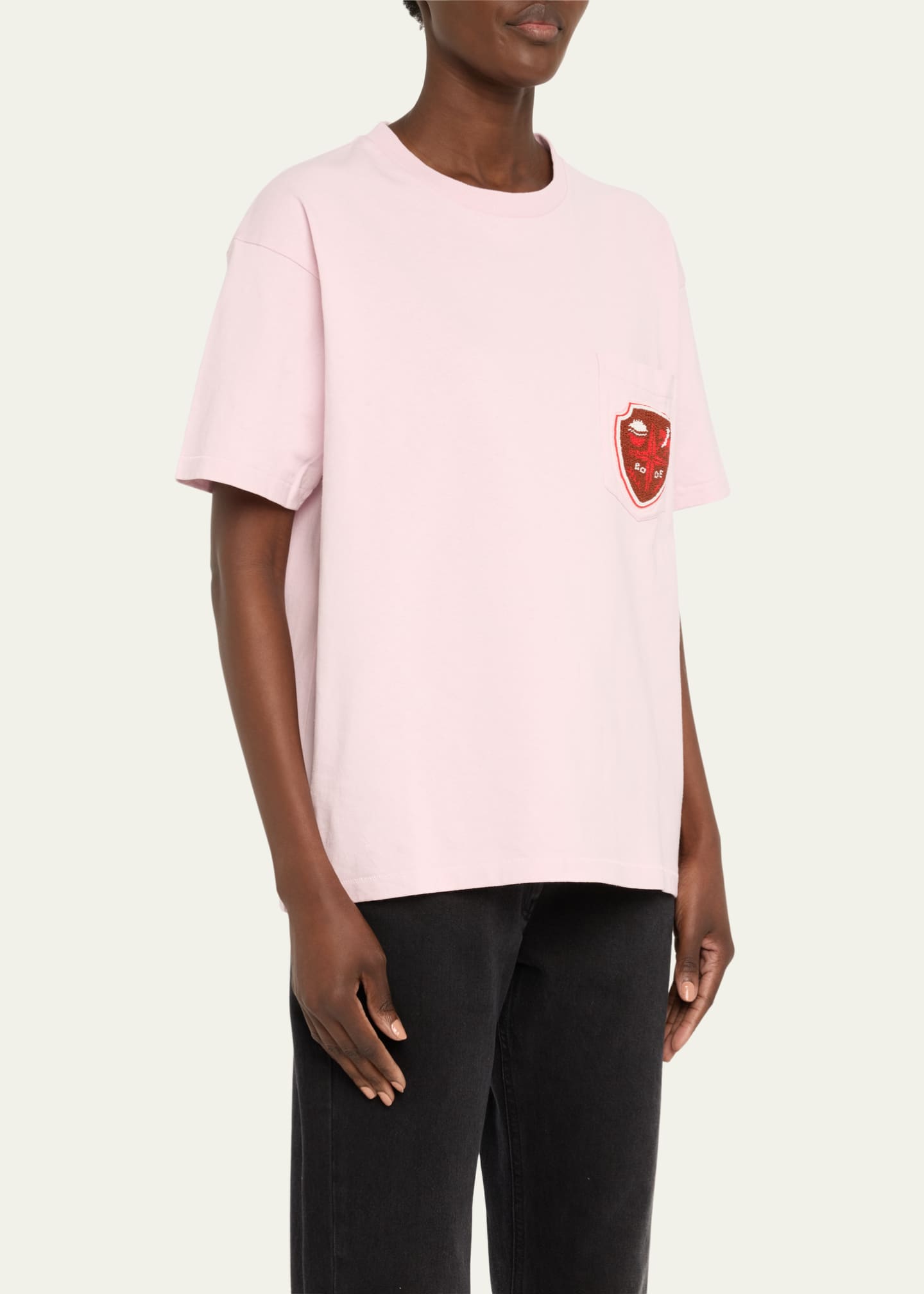 Bode Beaded Crest Pocket Tee Image 4 of 5