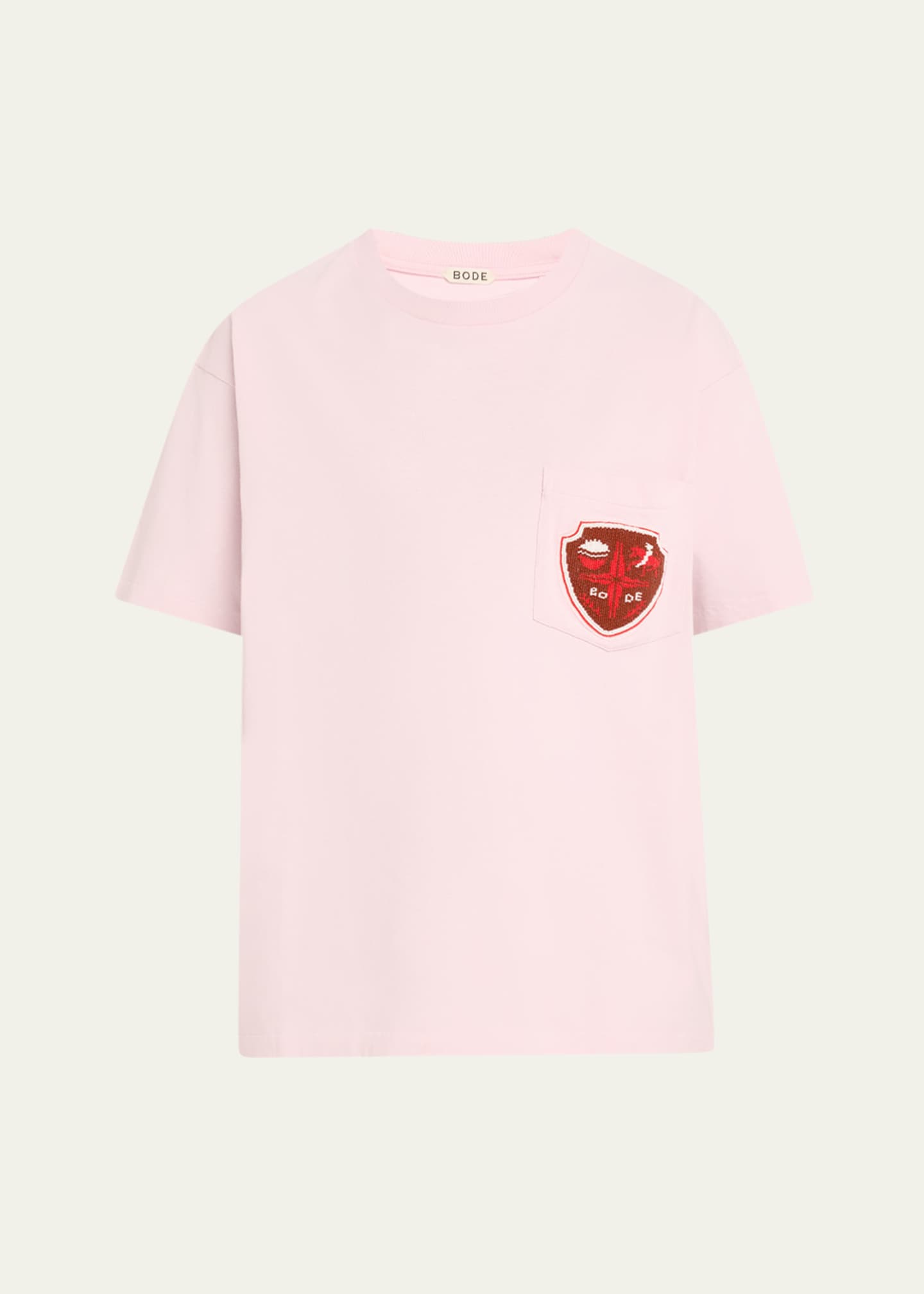 Bode Beaded Crest Pocket Tee Image 1 of 5