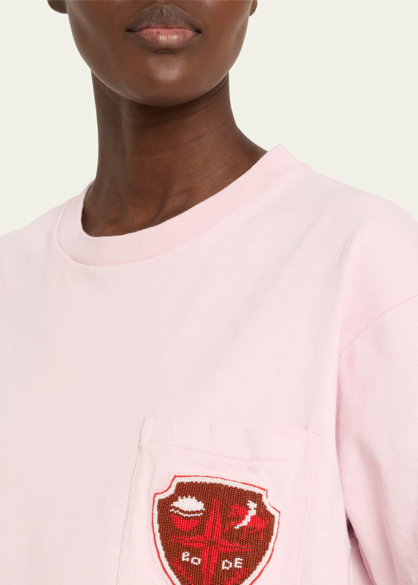 Bode Beaded Crest Pocket Tee Image 5 of 5