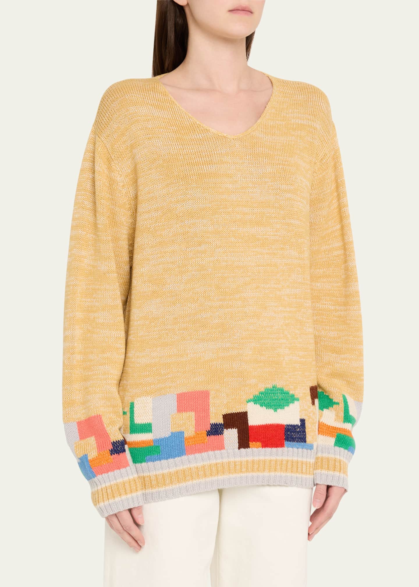 Bode Swatch Abstract Knit Sweater Image 4 of 5
