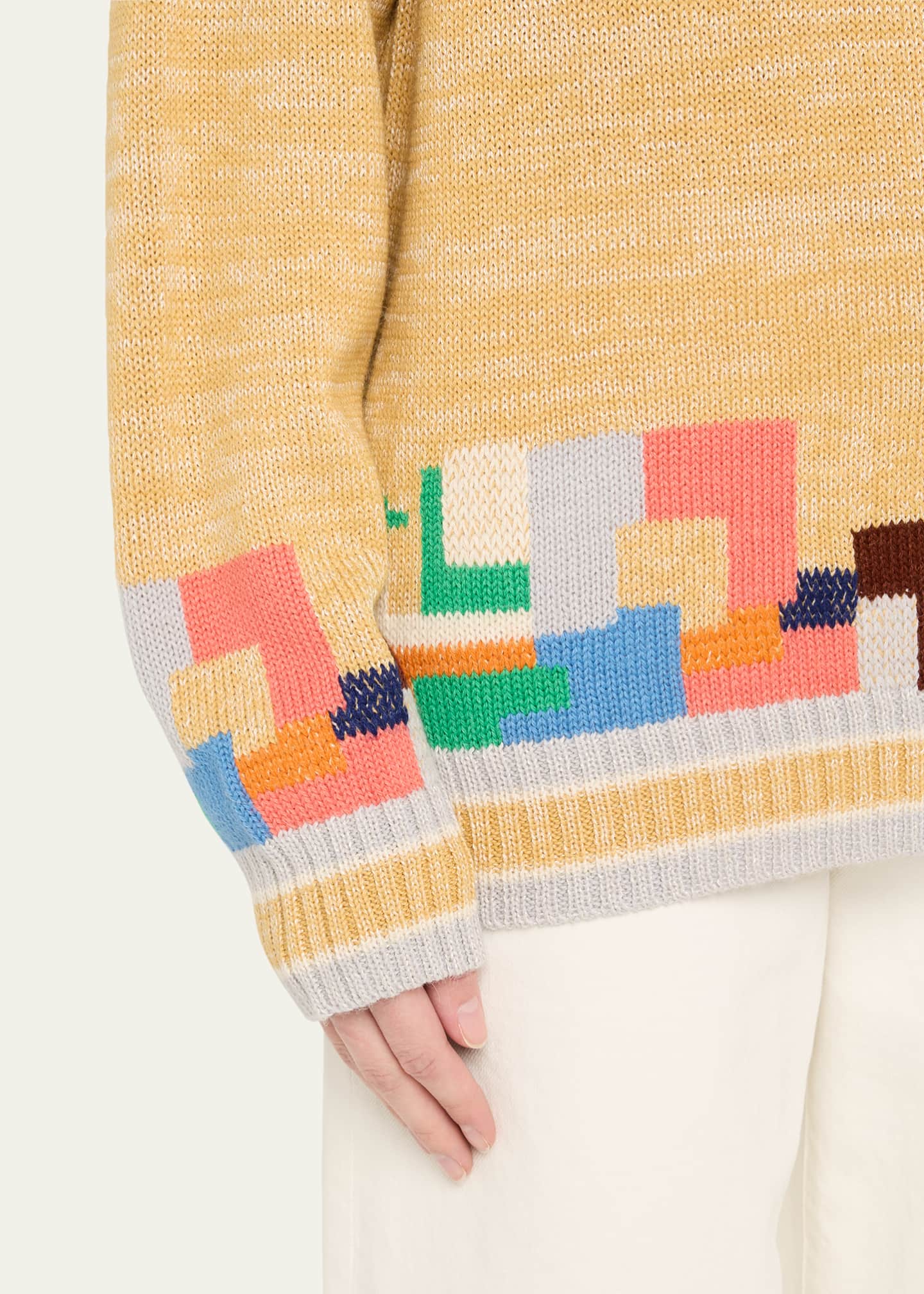 Bode Swatch Abstract Knit Sweater Image 5 of 5