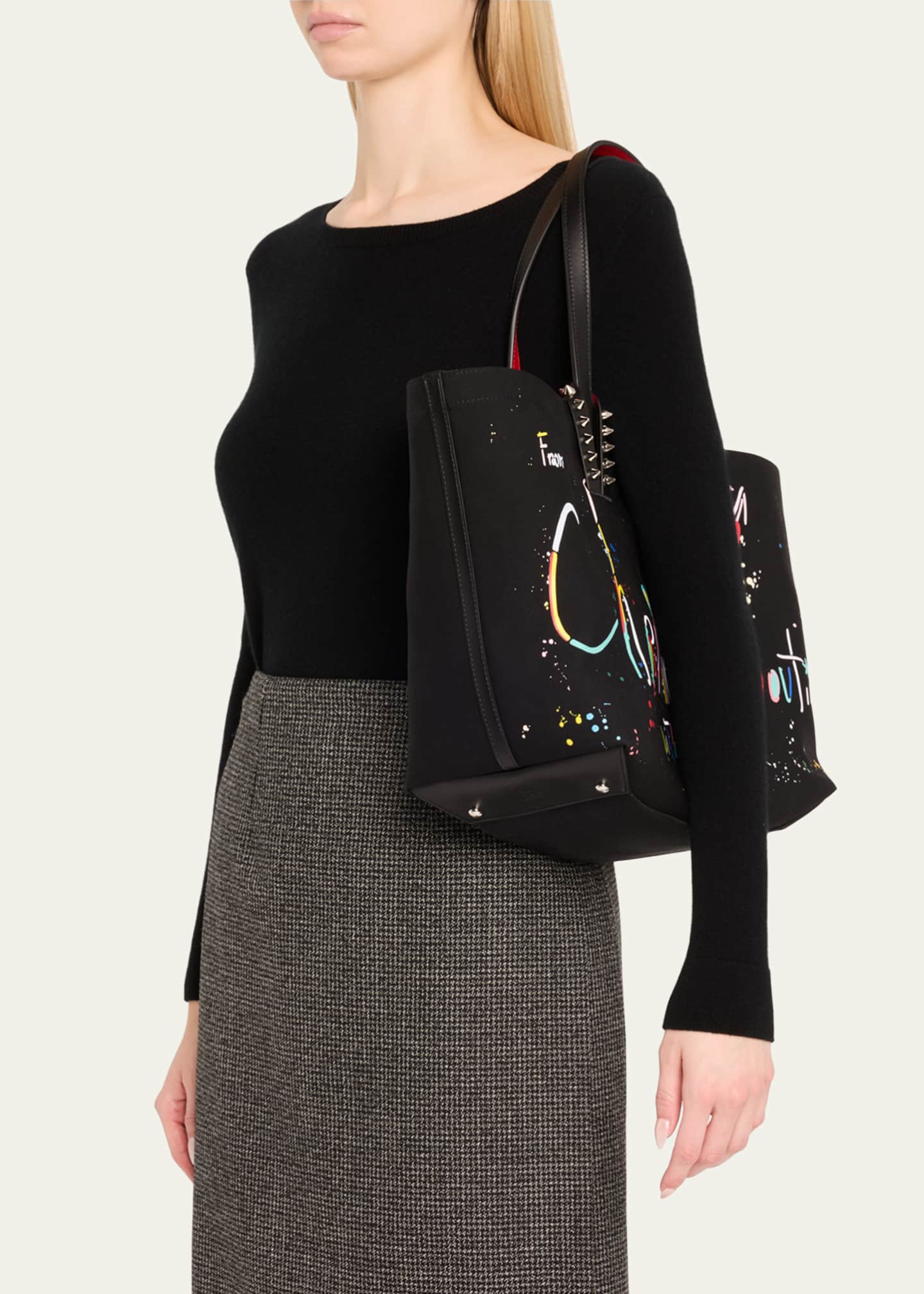 Christian Louboutin Cabata Small Beach Splash Logo Tote Bag Image 2 of 6