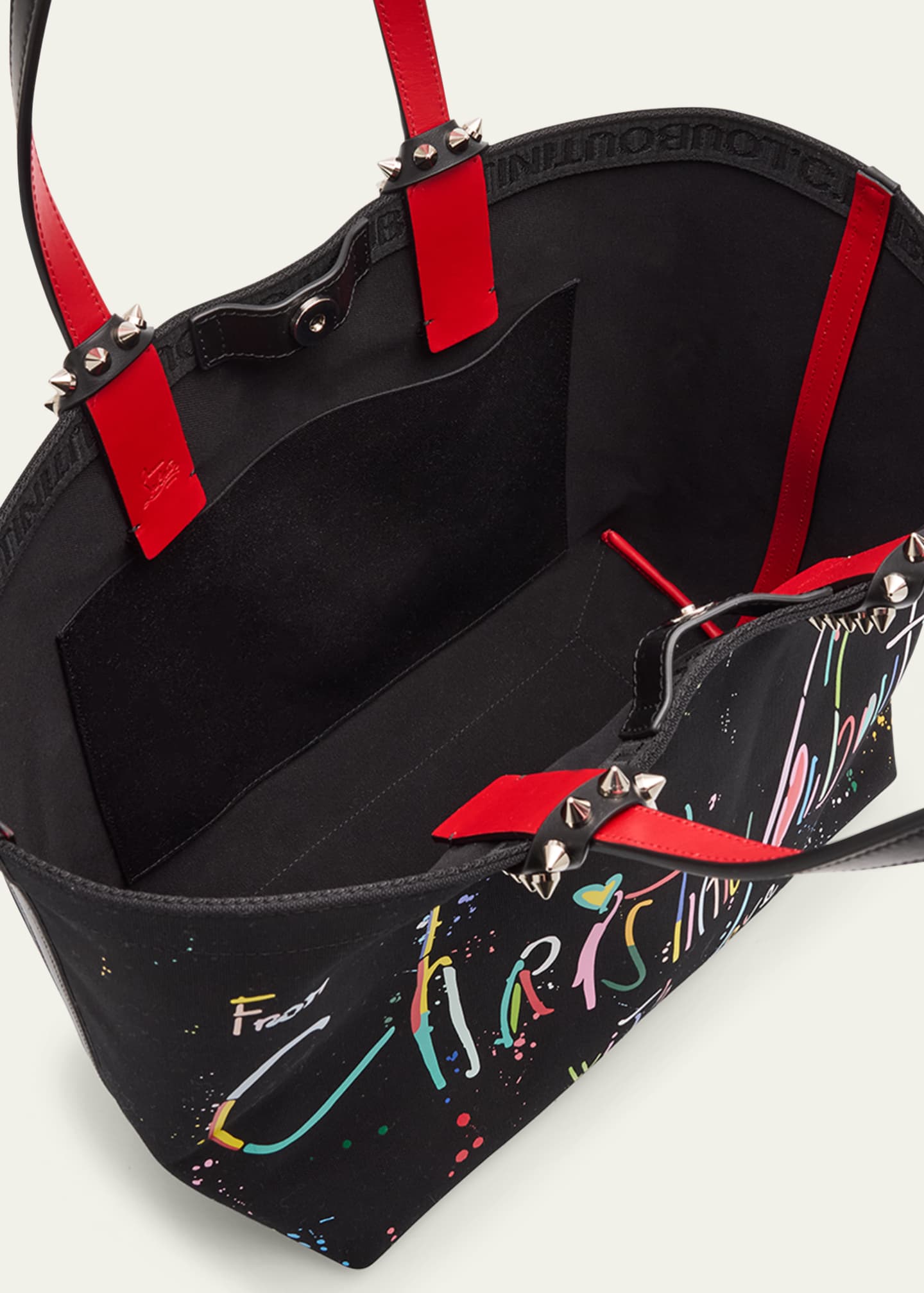 Christian Louboutin Cabata Small Beach Splash Logo Tote Bag Image 4 of 6
