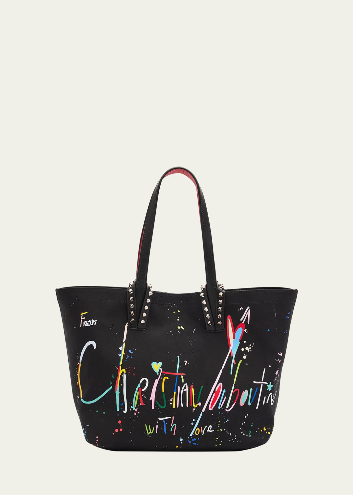 Christian Louboutin Cabata Small Beach Splash Logo Tote Bag Image 1 of 6
