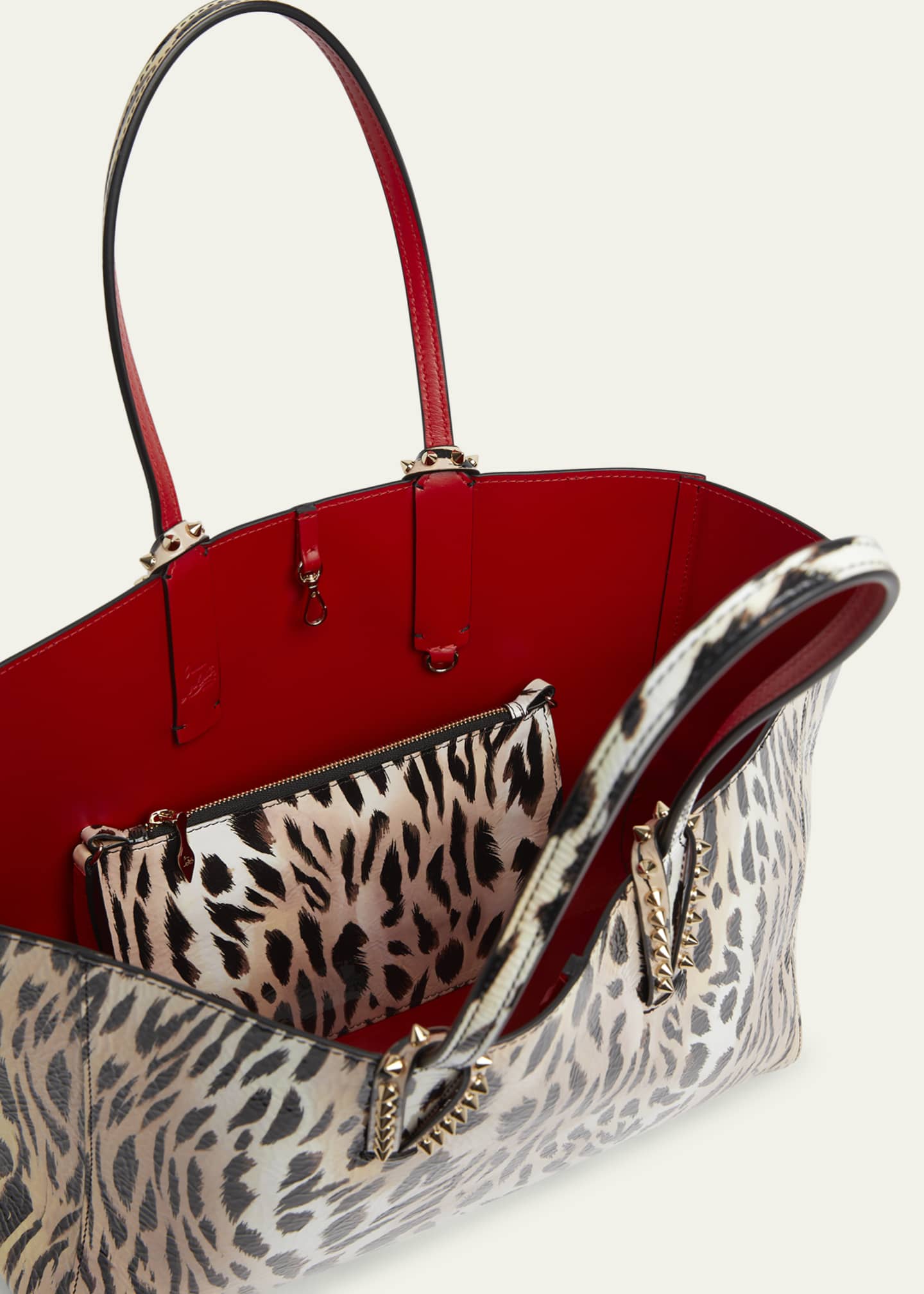 Christian Louboutin Cabata Gigi Small Cheetah Naplak Tote Bag Image 3 of 3