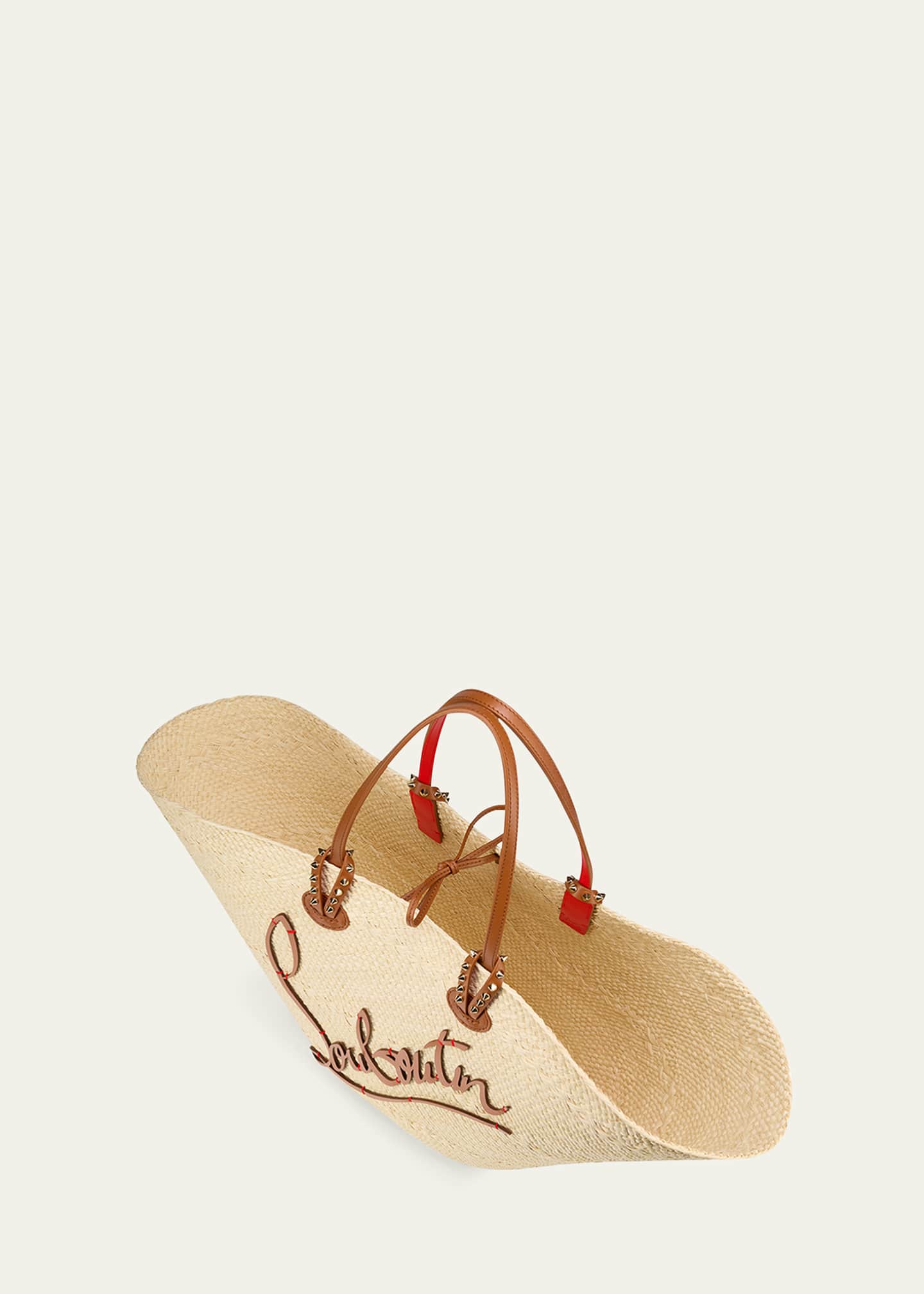 Christian Louboutin Cabata Mini Basket Tote Bag in Raffia Image 3 of 3