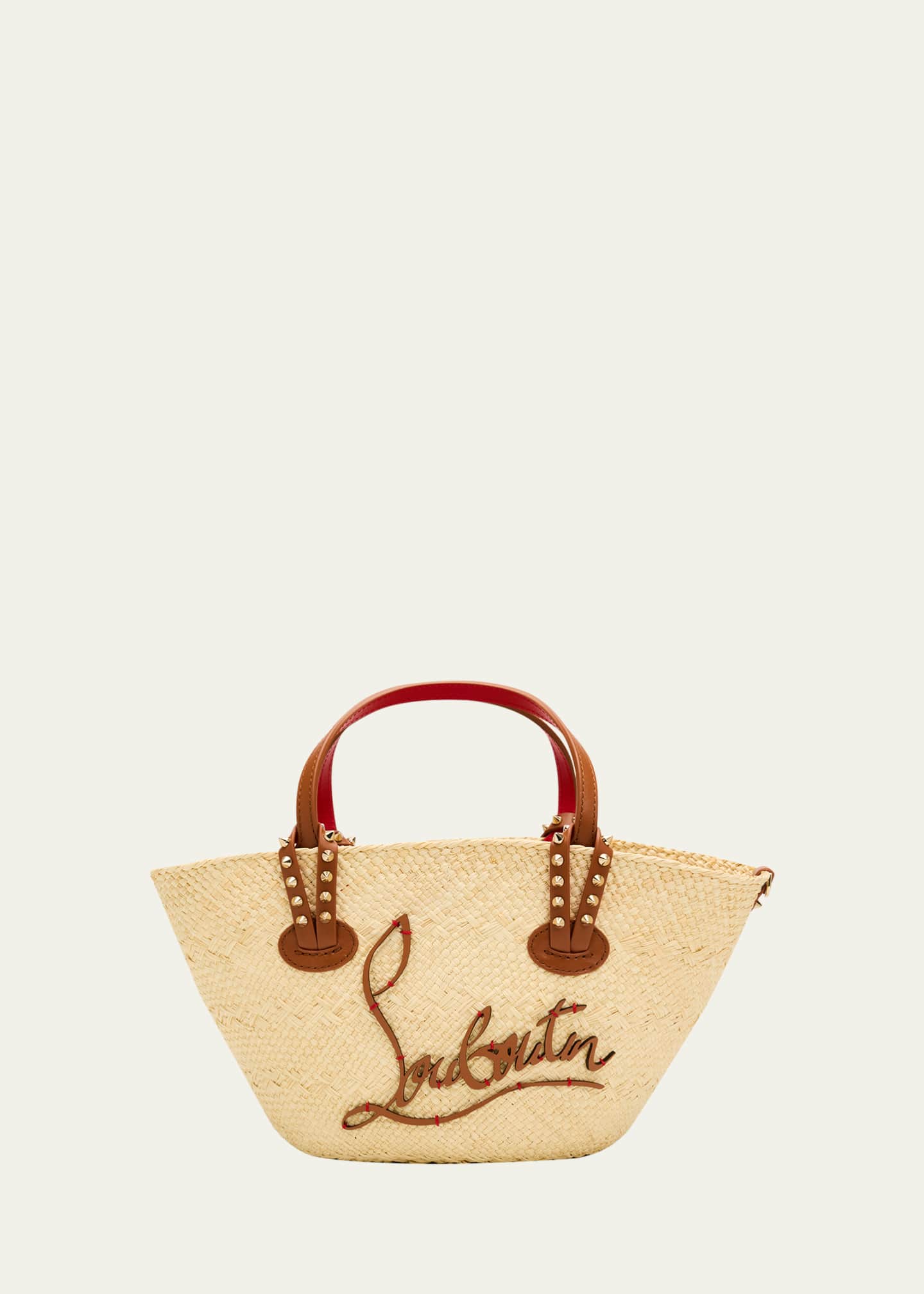 Christian Louboutin Cabata Mini Basket Tote Bag in Raffia