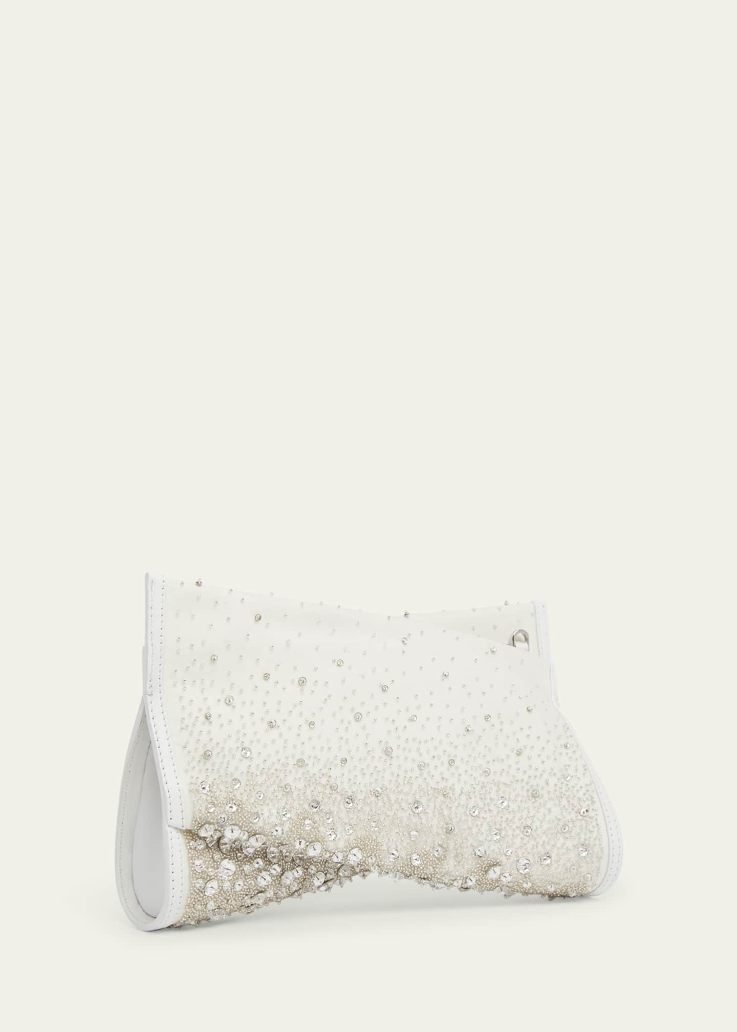 Christian Louboutin Loubitwist Small Embellished Satin Clutch Bag Image 2 of 3
