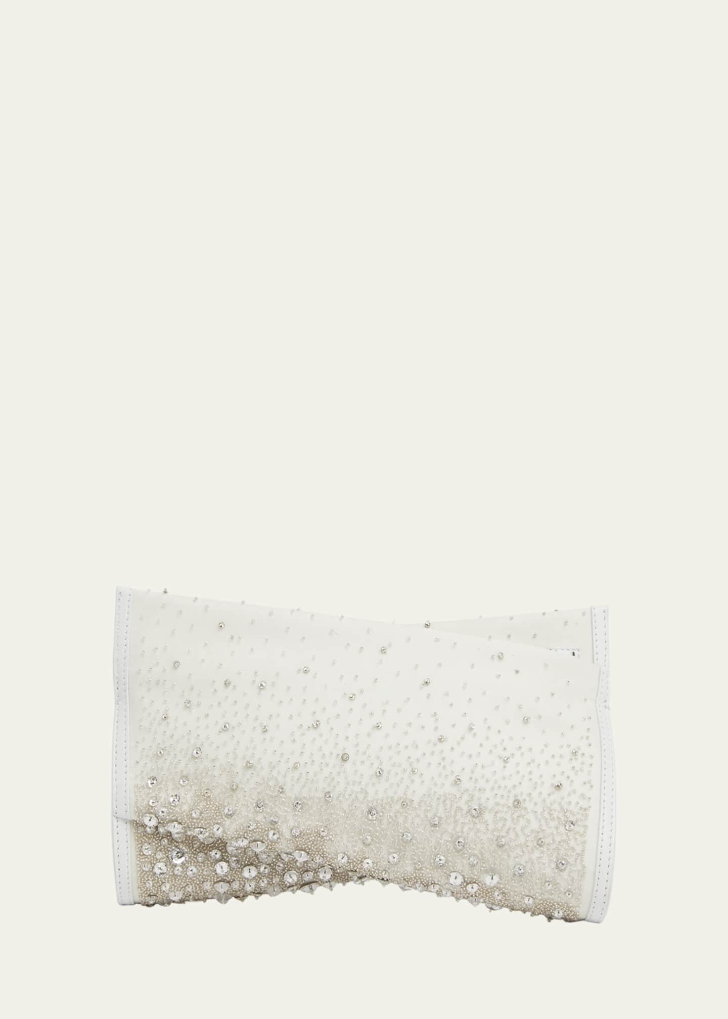 Christian Louboutin Loubitwist Small Embellished Satin Clutch Bag Image 1 of 3