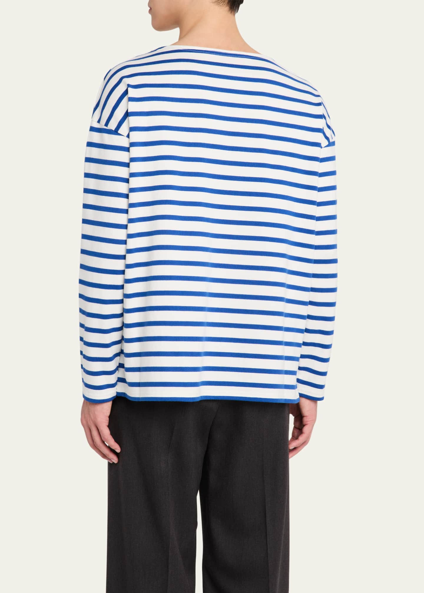 Valentino Garavani Men's Chez Sailor Striped Jersey T-Shirt Image 3 of 5
