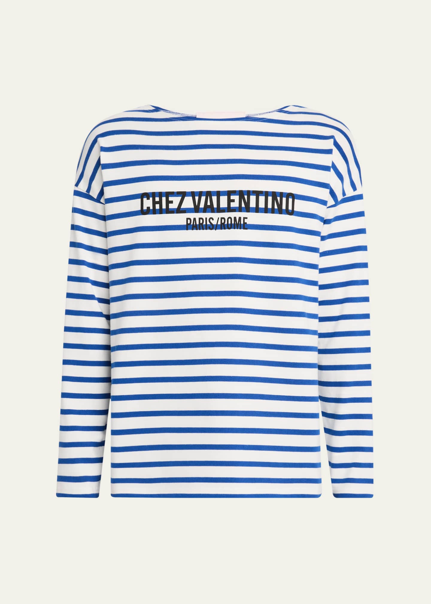Valentino Garavani Men's Chez Sailor Striped Jersey T-Shirt Image 1 of 5