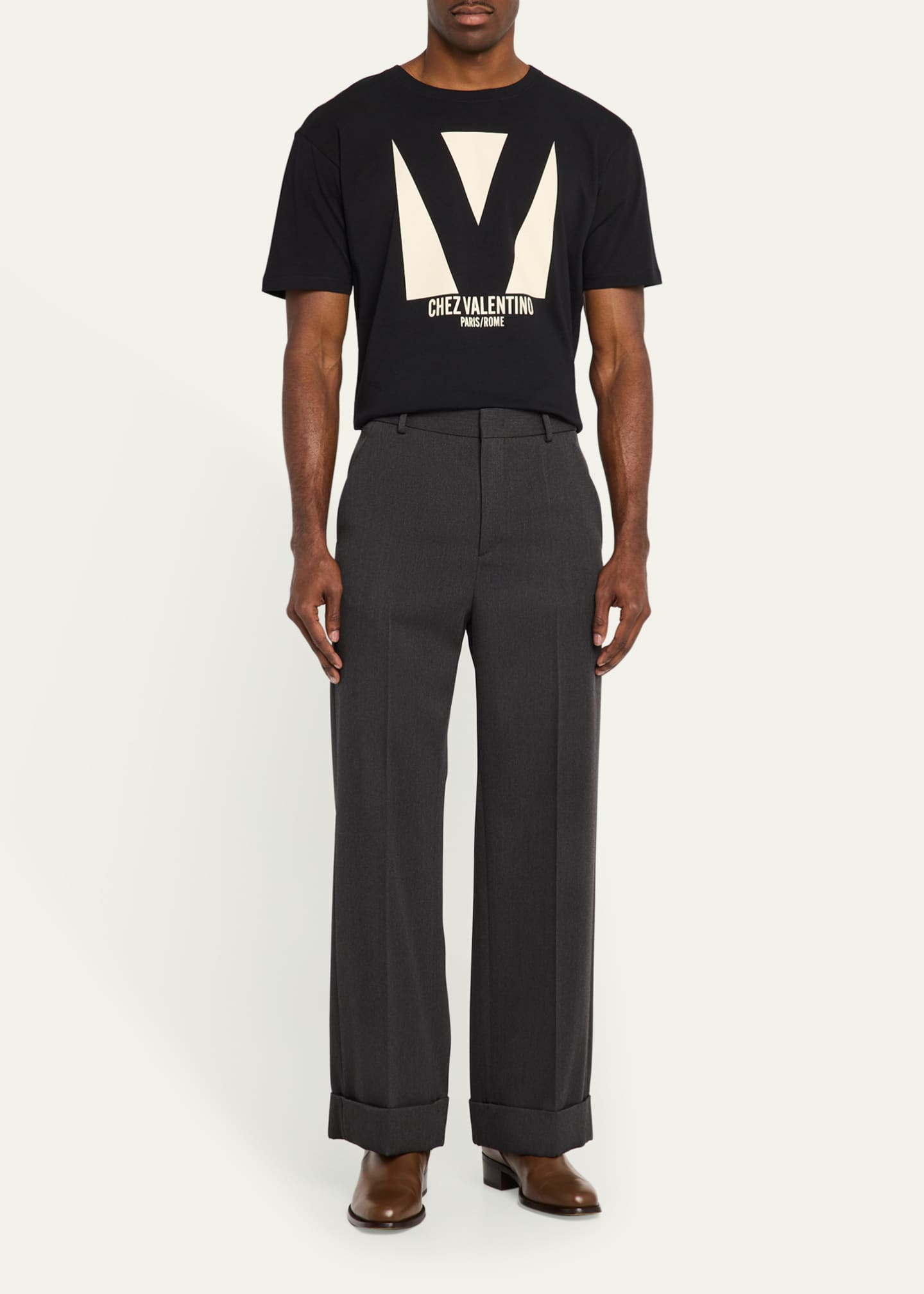 パンツ Valentino Garavani Grisaille Pants Valentino Garavani Men's Grisaille Cuffed Pants - Bergdorf
