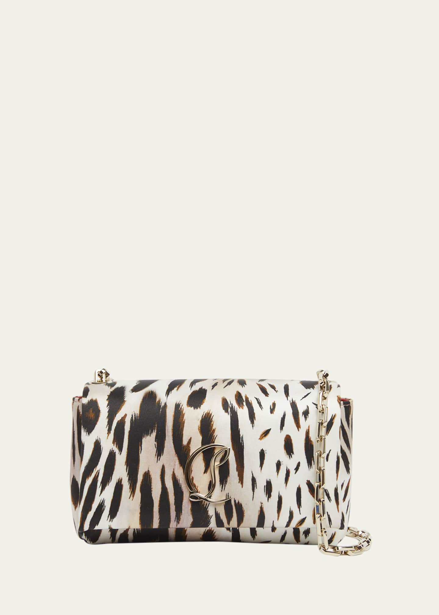 Christian Louboutin Loubi54 Cheetah Suede Crossbody Bag Image 1 of 3