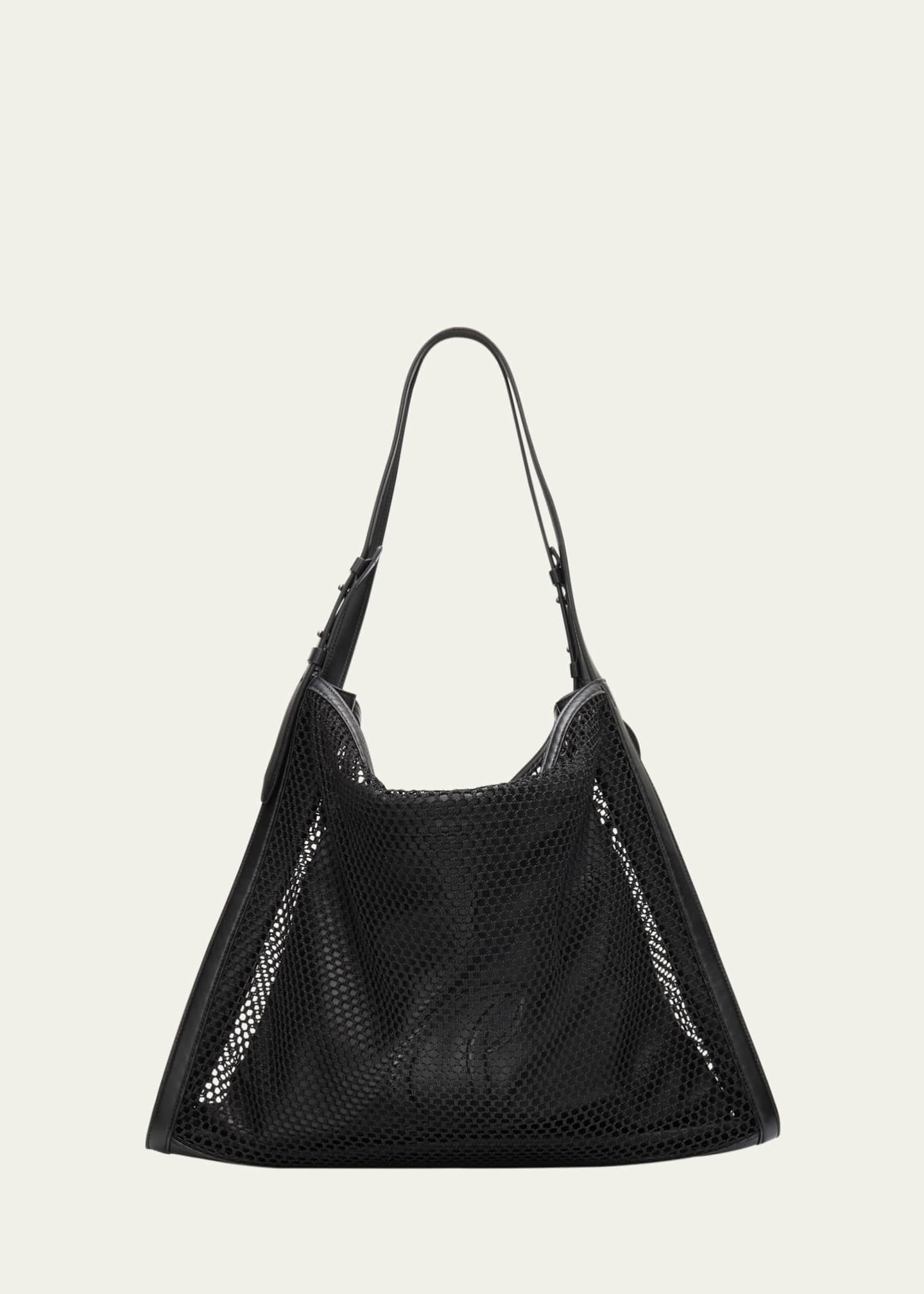 ★ LOUBOUTIN ★Le 54 クロコ型押しレザー トートバッグ Le 54 - Tote bag - Nappa leather and calf leather - Black