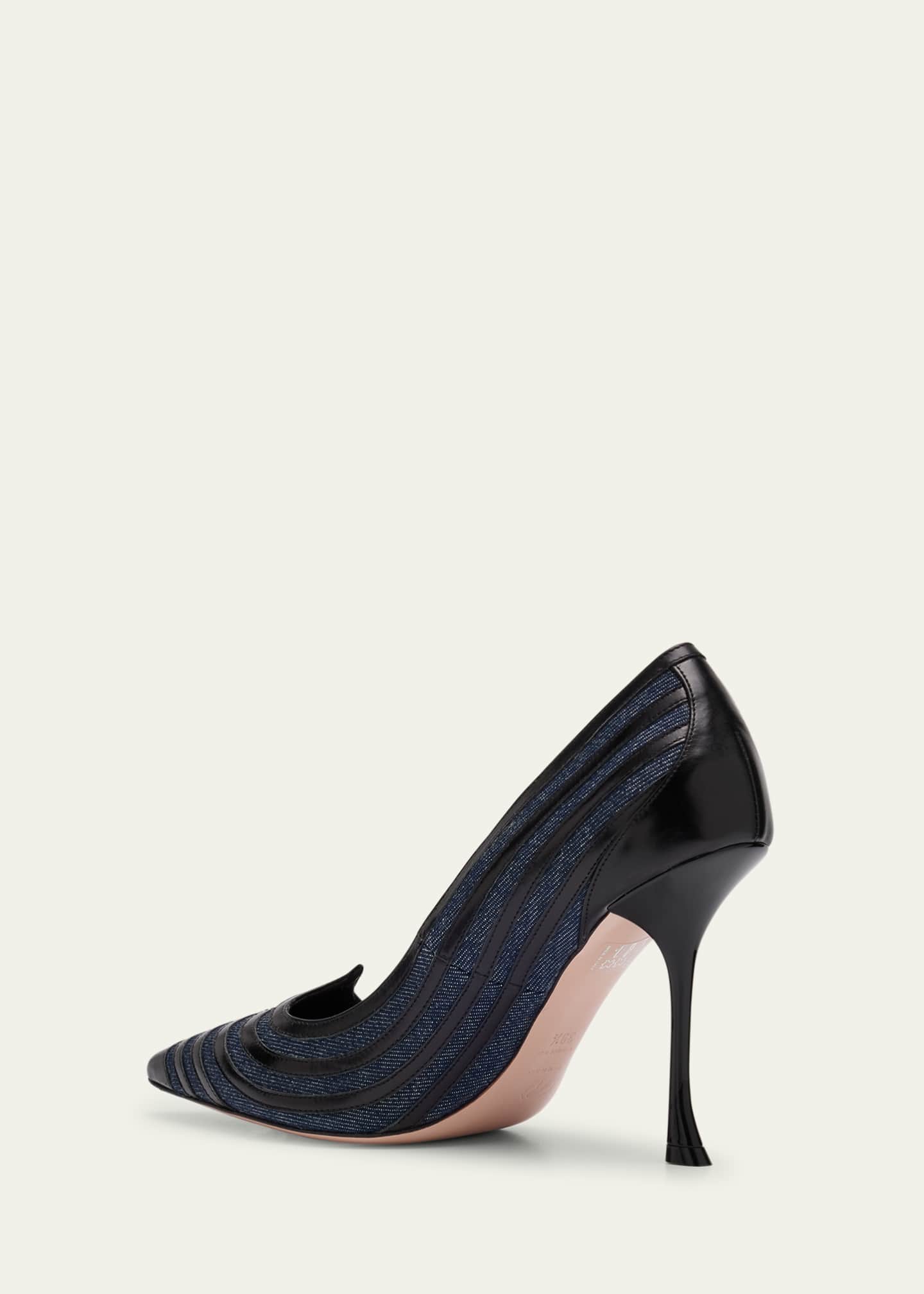 Roger Vivier I Love Vivier Bicolor Stripe Pumps Image 4 of 6