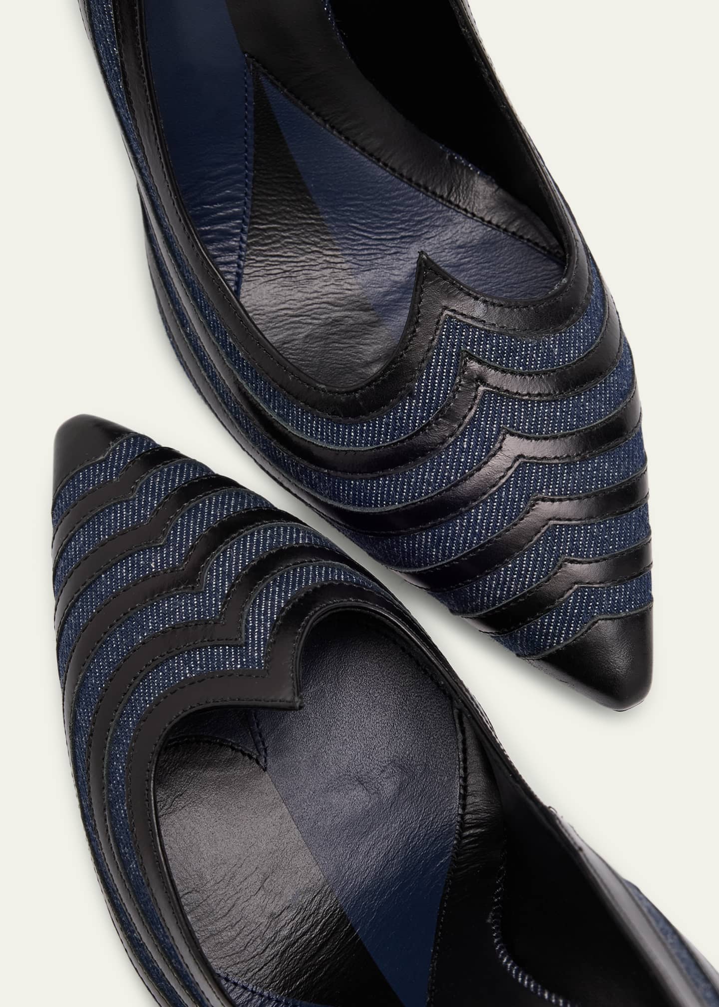 Roger Vivier I Love Vivier Bicolor Stripe Pumps Image 6 of 6