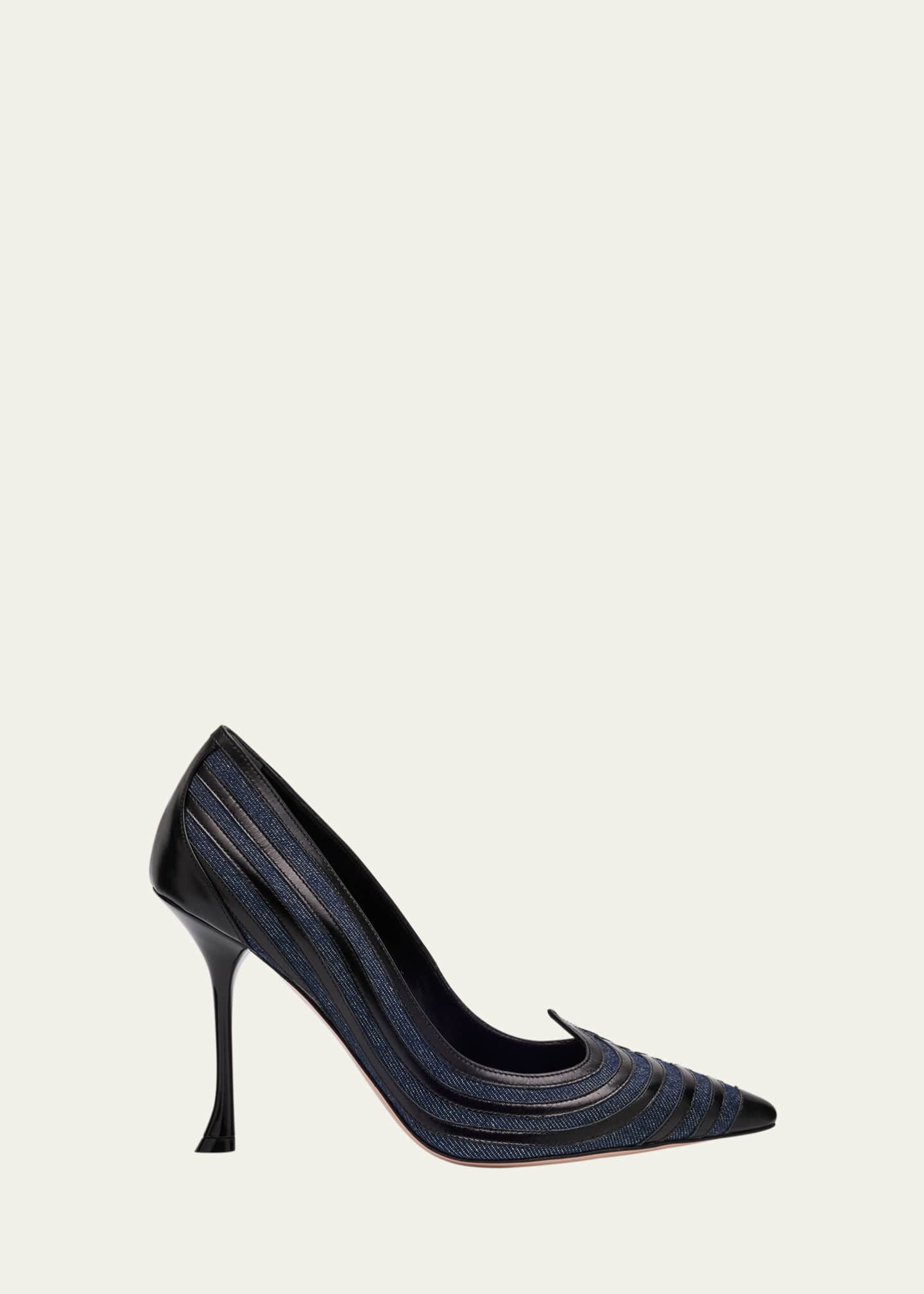Roger Vivier I Love Vivier Bicolor Stripe Pumps Image 1 of 6