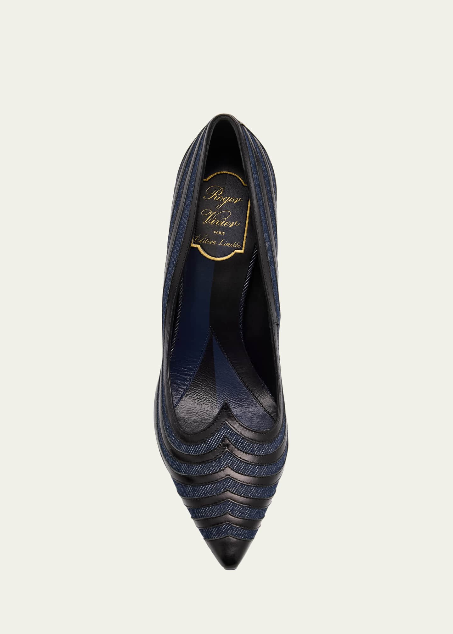 Roger Vivier I Love Vivier Bicolor Stripe Pumps Image 5 of 6