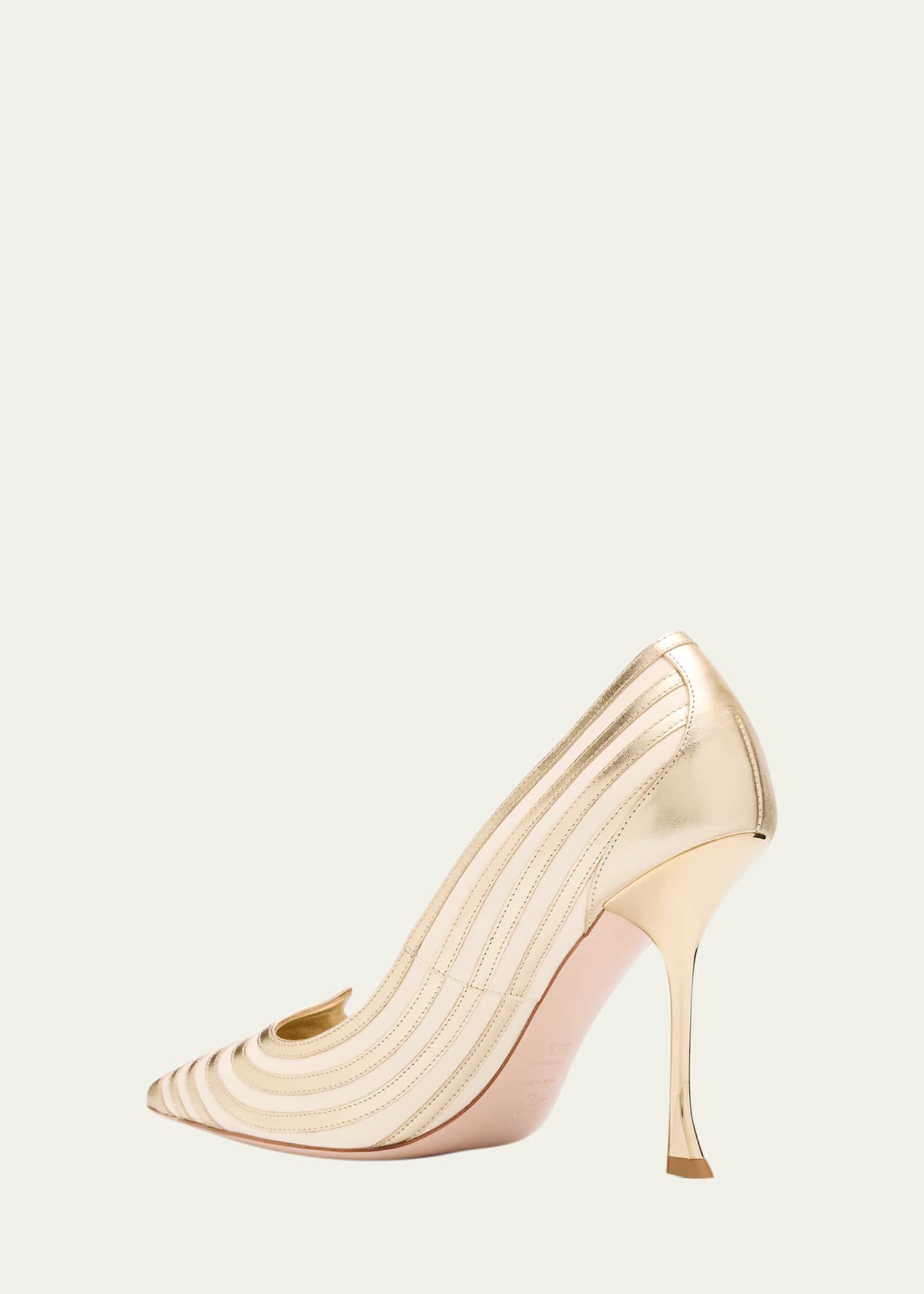 Roger Vivier I Love Vivier Bicolor Silk Leather Pumps Image 4 of 6