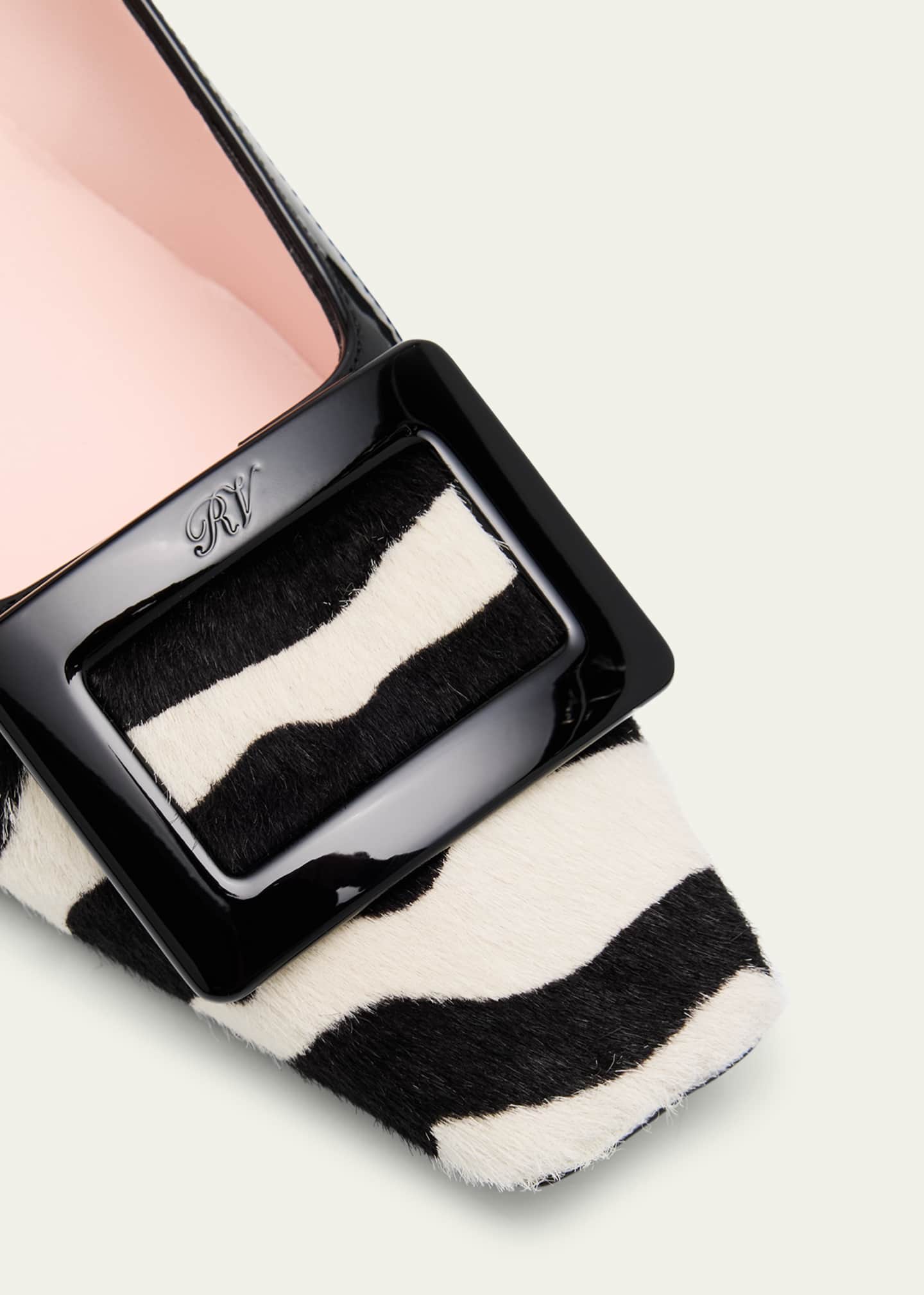 Roger Vivier Belle Vivier Zebra Buckle Pumps Image 5 of 6
