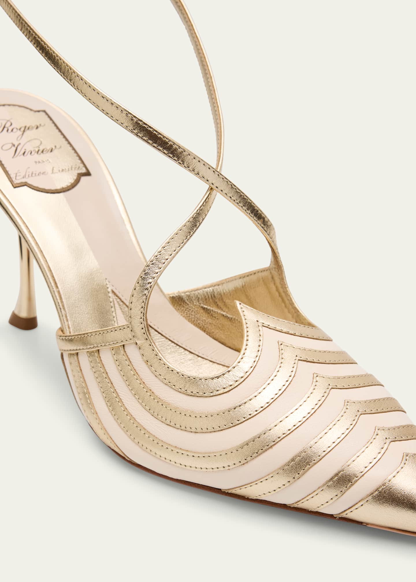 Roger Vivier I Love Vivier Bicolor Slingback Pumps Image 5 of 7