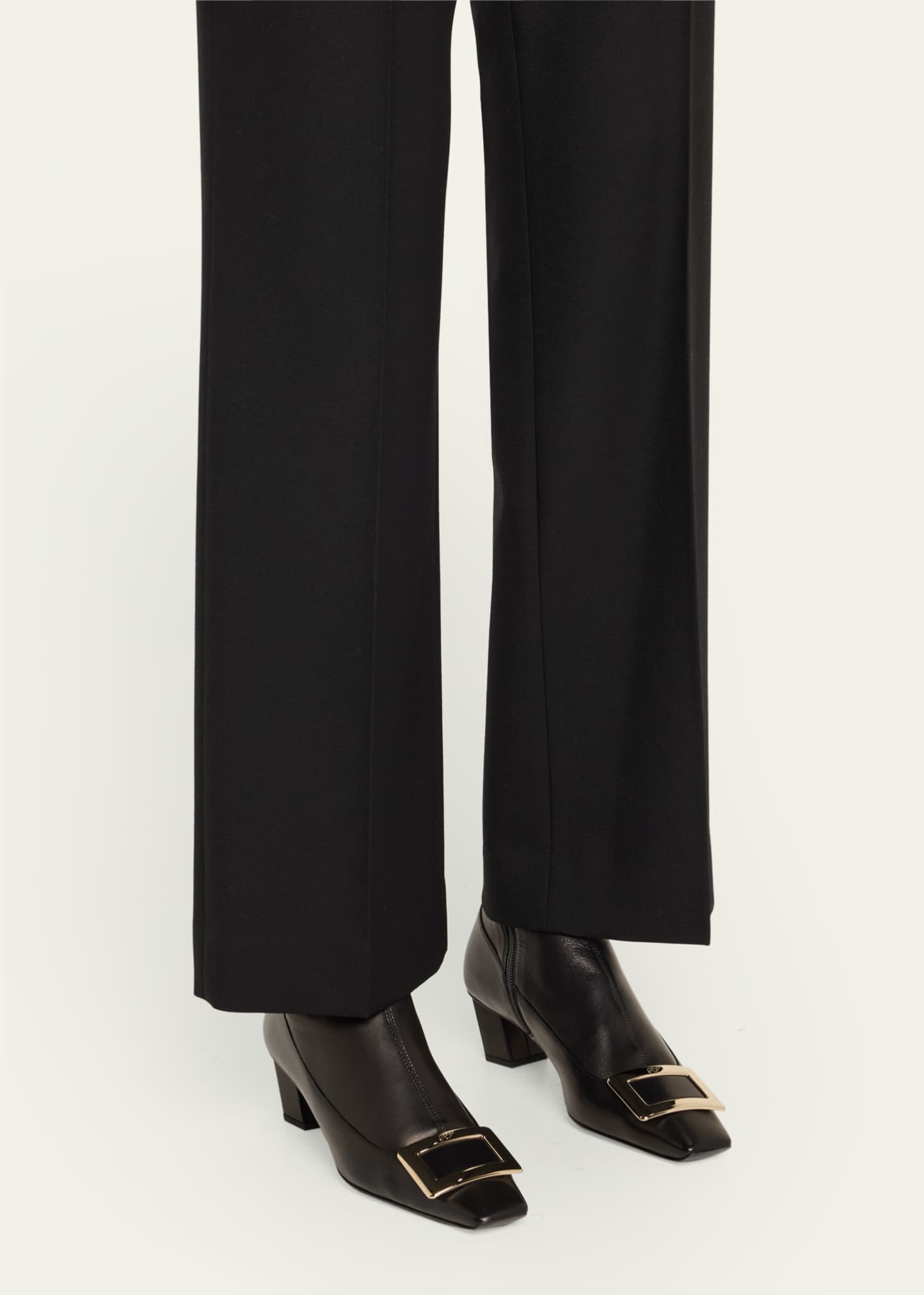 Roger Vivier Belle Vivier Leather Buckle Ankle Booties Image 2 of 6
