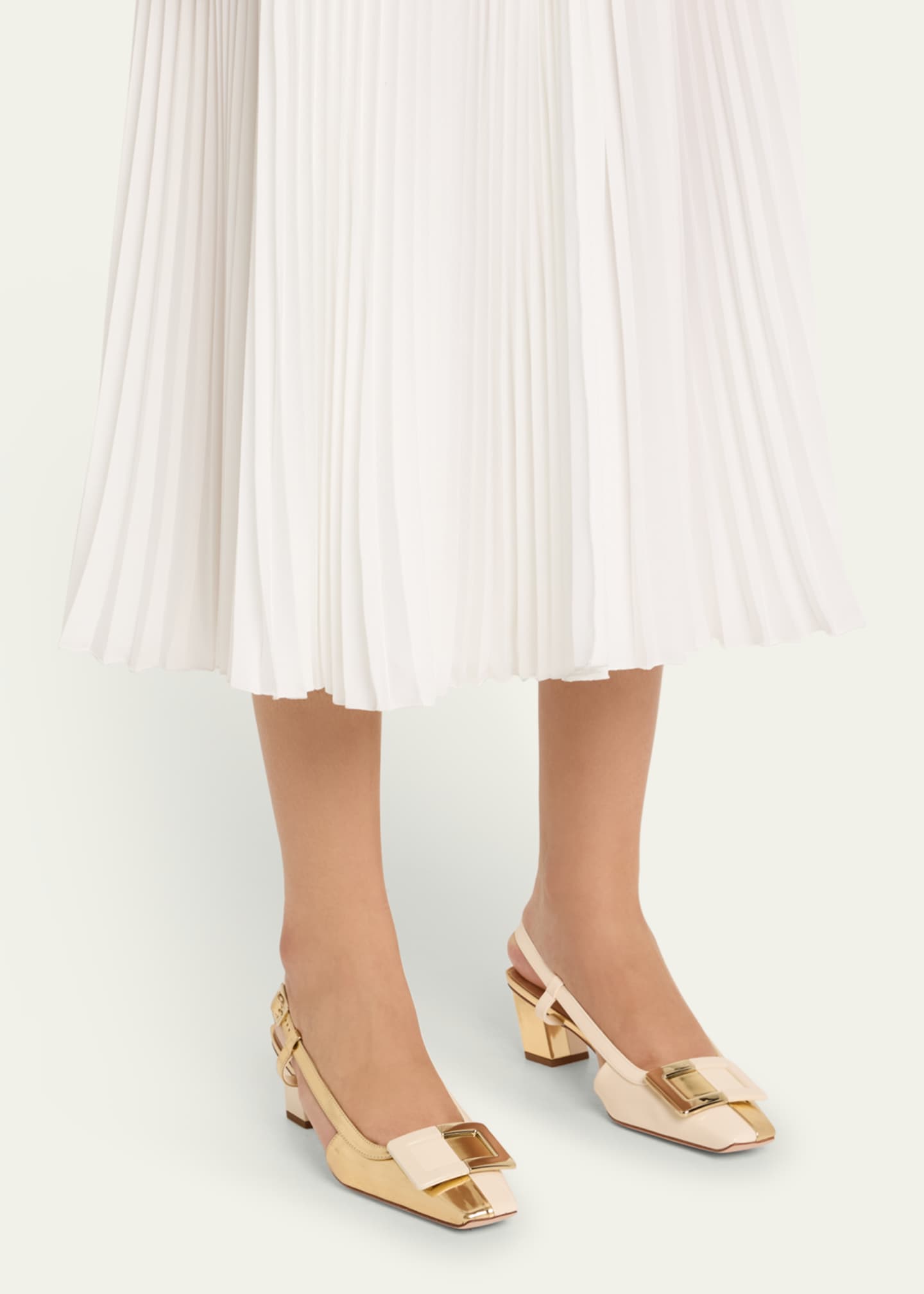 Roger Vivier Belle Vivier Colorblock Slingback Pumps Image 2 of 6