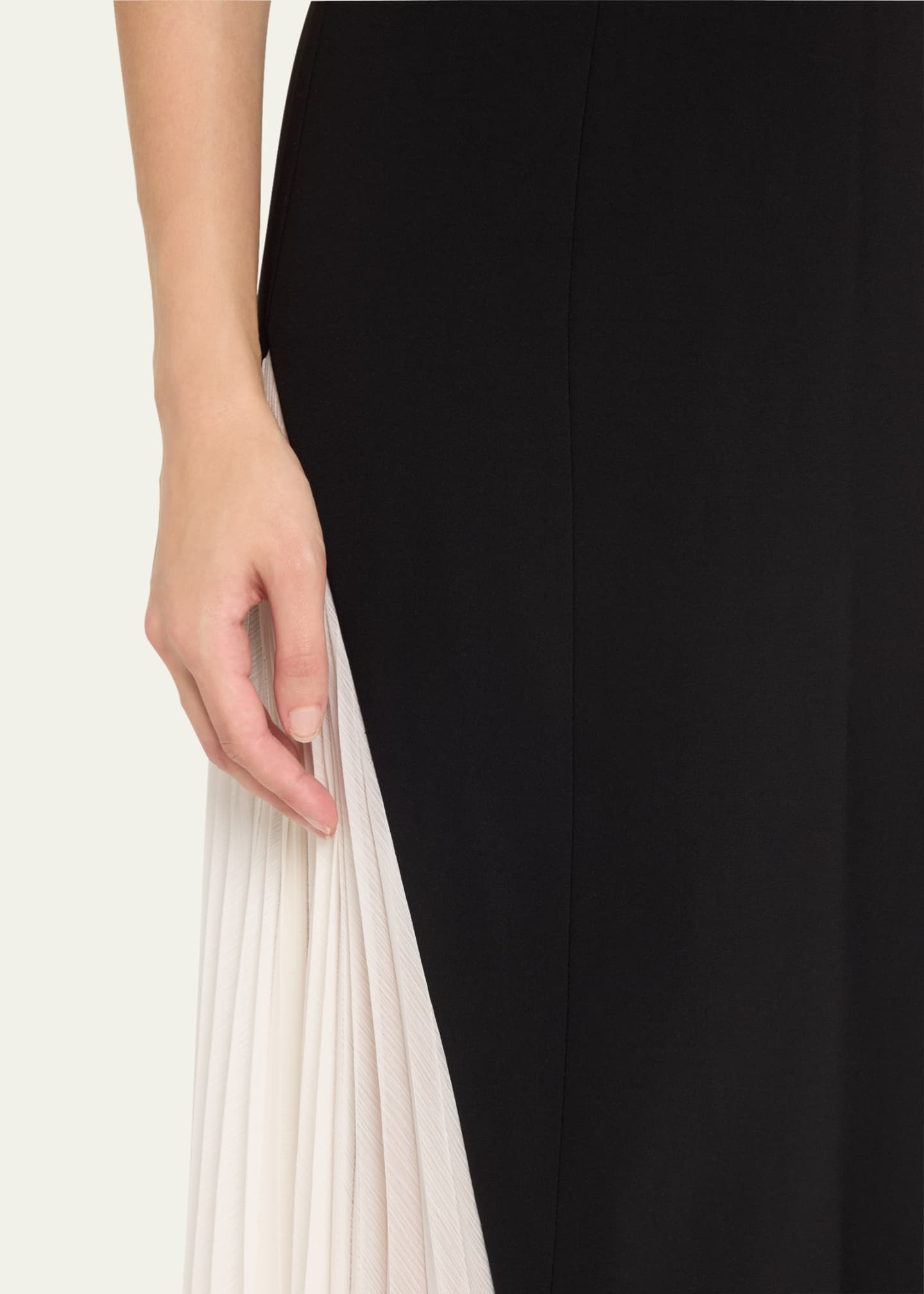 Alice + Olivia Retha Strapless Maxi Dress with GodetPleated Side Panel