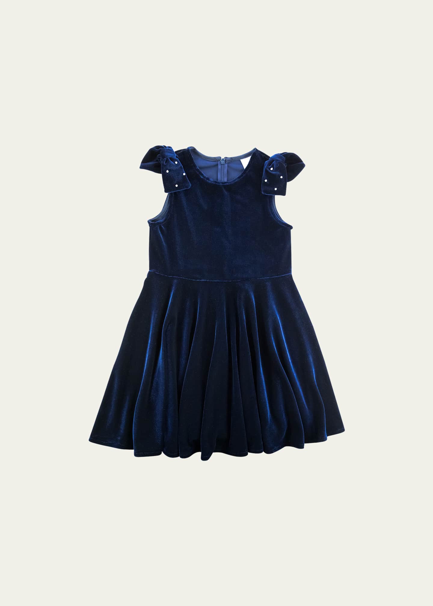 Florence Eiseman Girl s Velvet Dress W Bow Pearls Size 4T 14