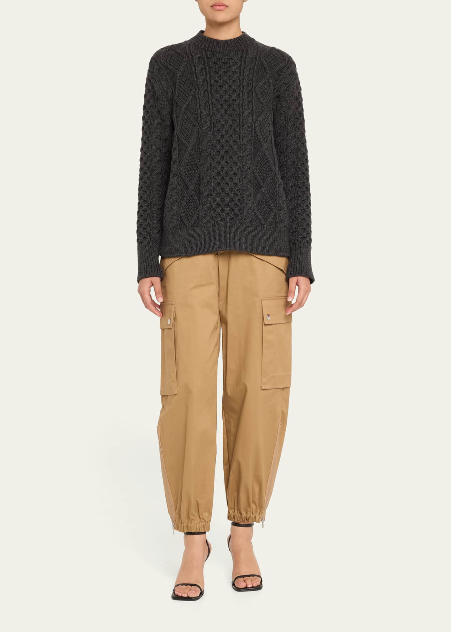 Monse Oversized Cable Wool Sweater Image 2 of 5