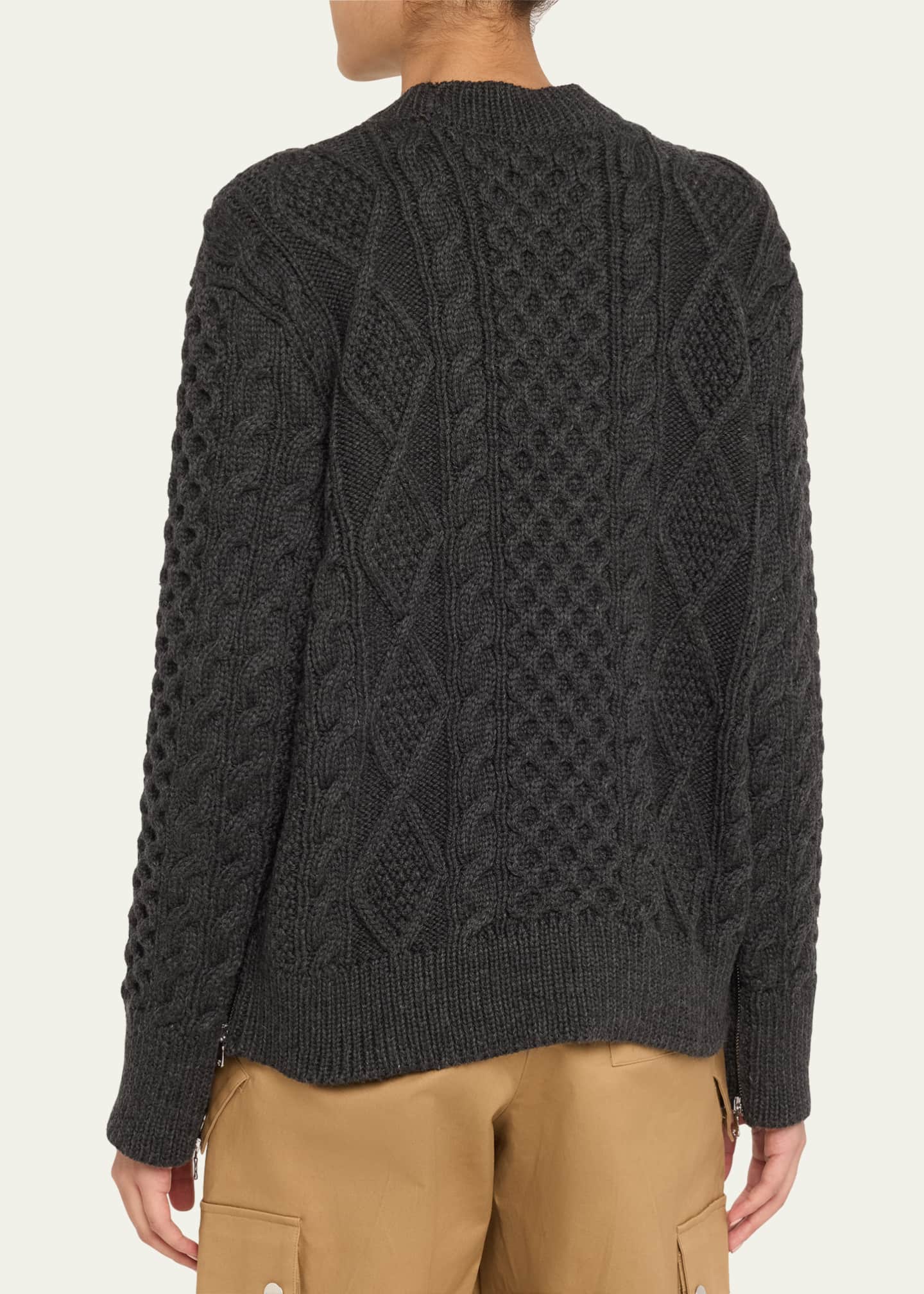 Monse Oversized Cable Wool Sweater Image 3 of 5