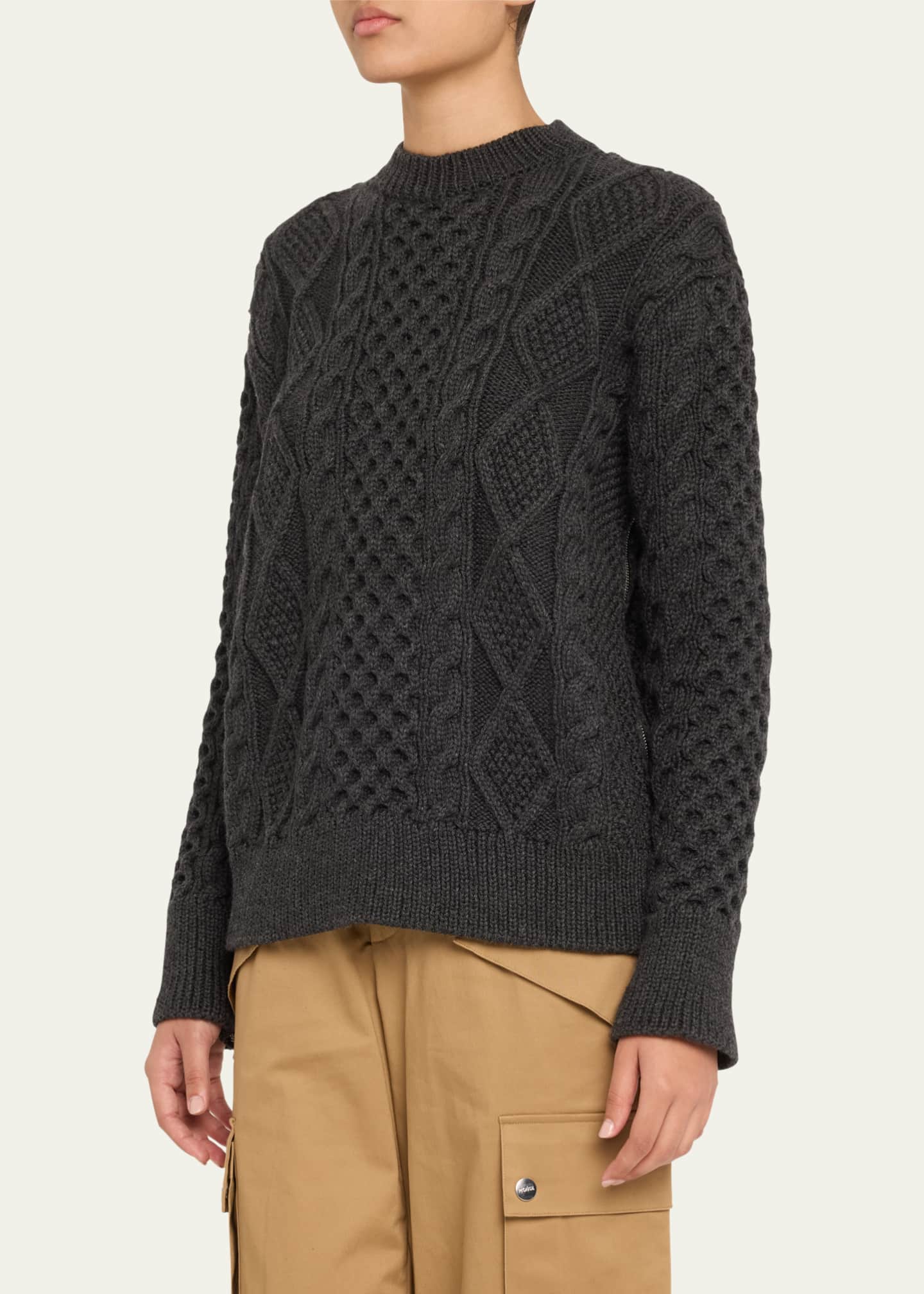 Monse Oversized Cable Wool Sweater Image 4 of 5