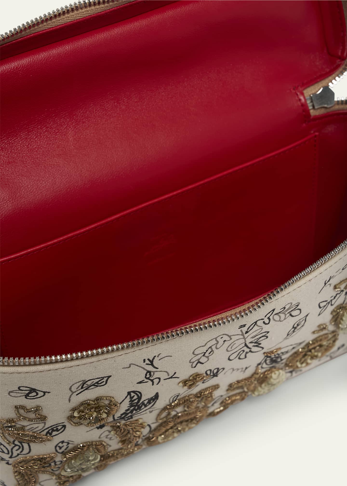 Christian Louboutin Djanis Floral Toile Crossbody Bag Image 3 of 4