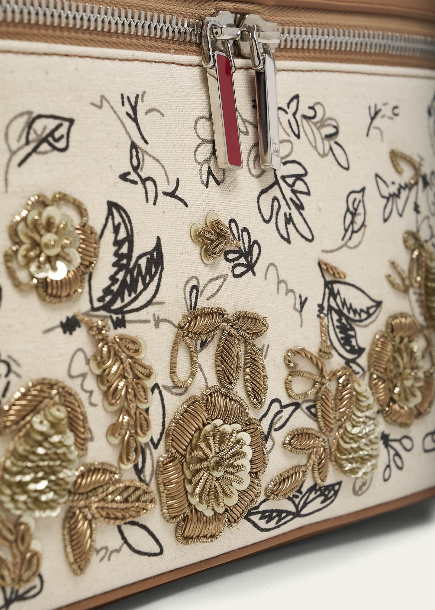 Christian Louboutin Djanis Floral Toile Crossbody Bag Image 4 of 4