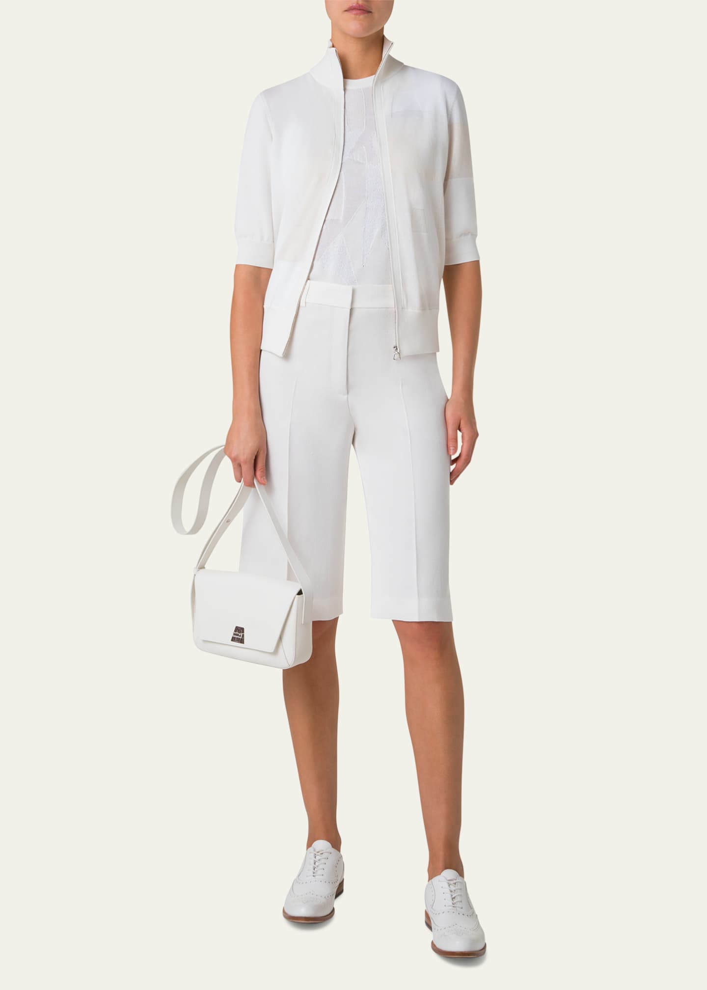 Akris Anouk Lite Flap Leather Crossbody Bag Image 3 of 4