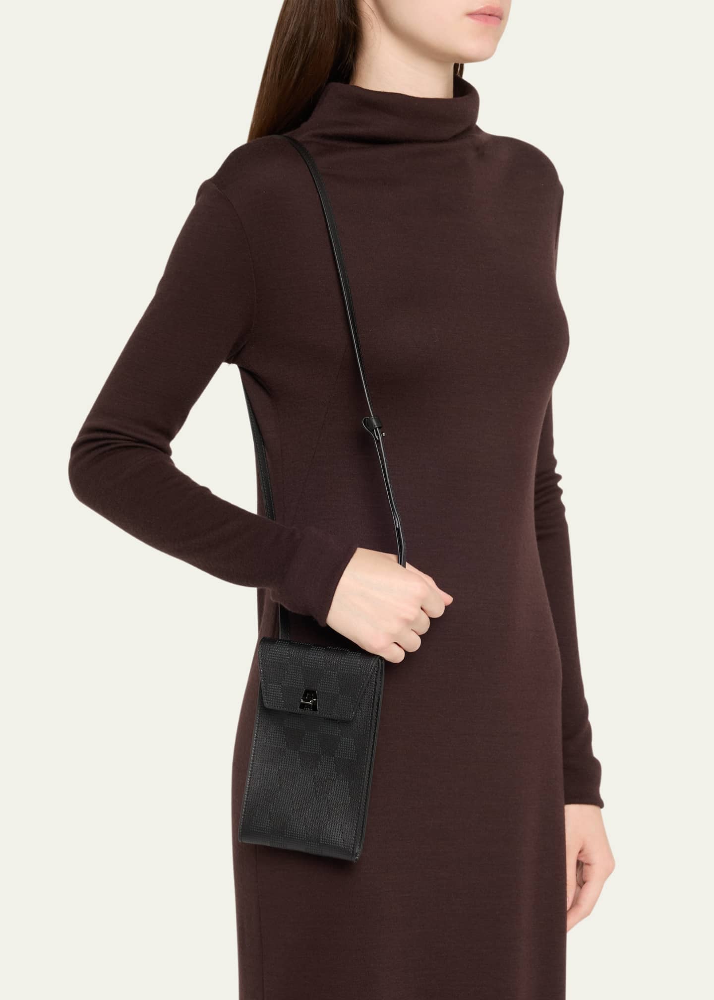 Akris Anouk Lasercut Grid Phone Pouch Bag Image 2 of 6