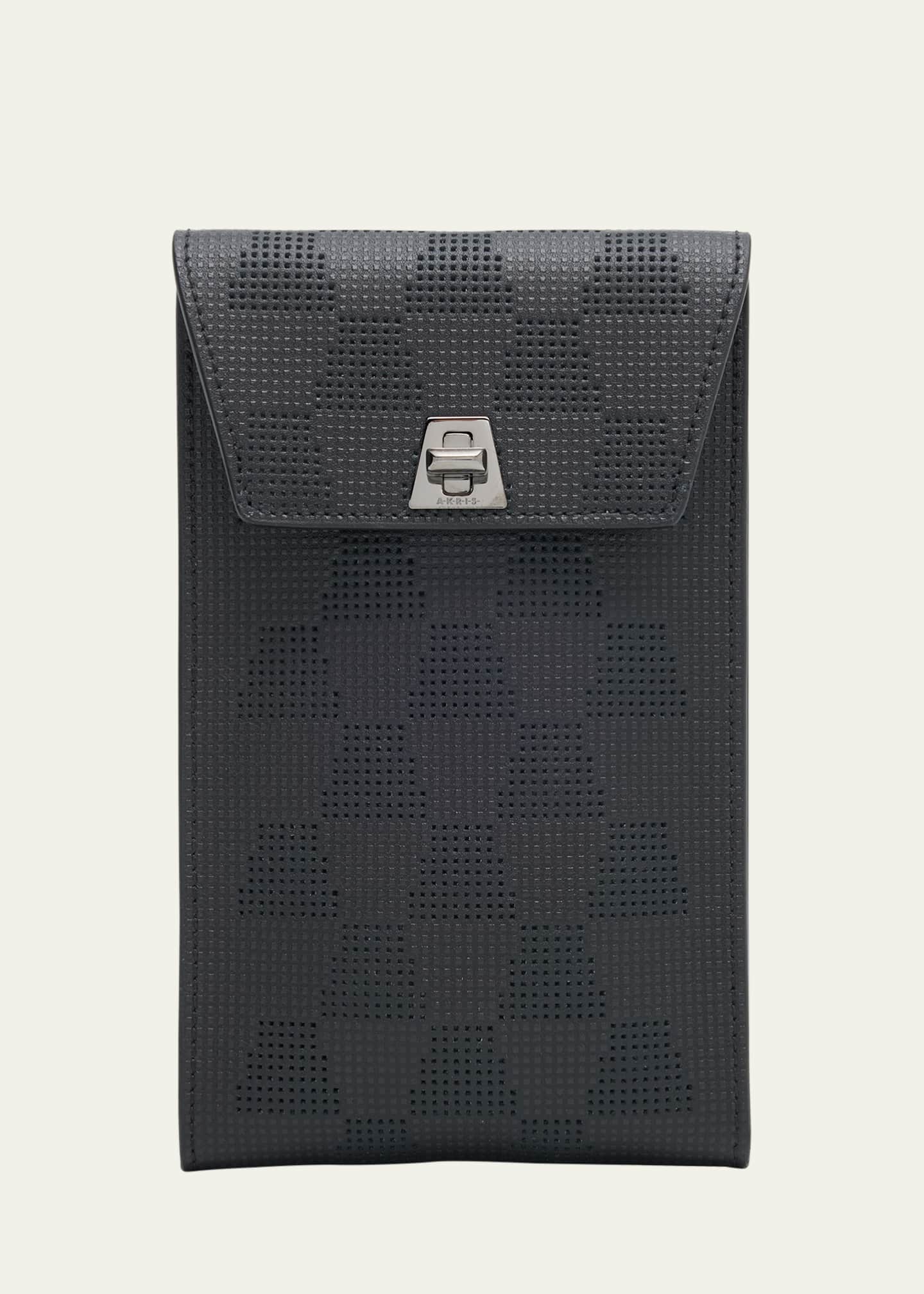 Akris Anouk Lasercut Grid Phone Pouch Bag Image 1 of 6