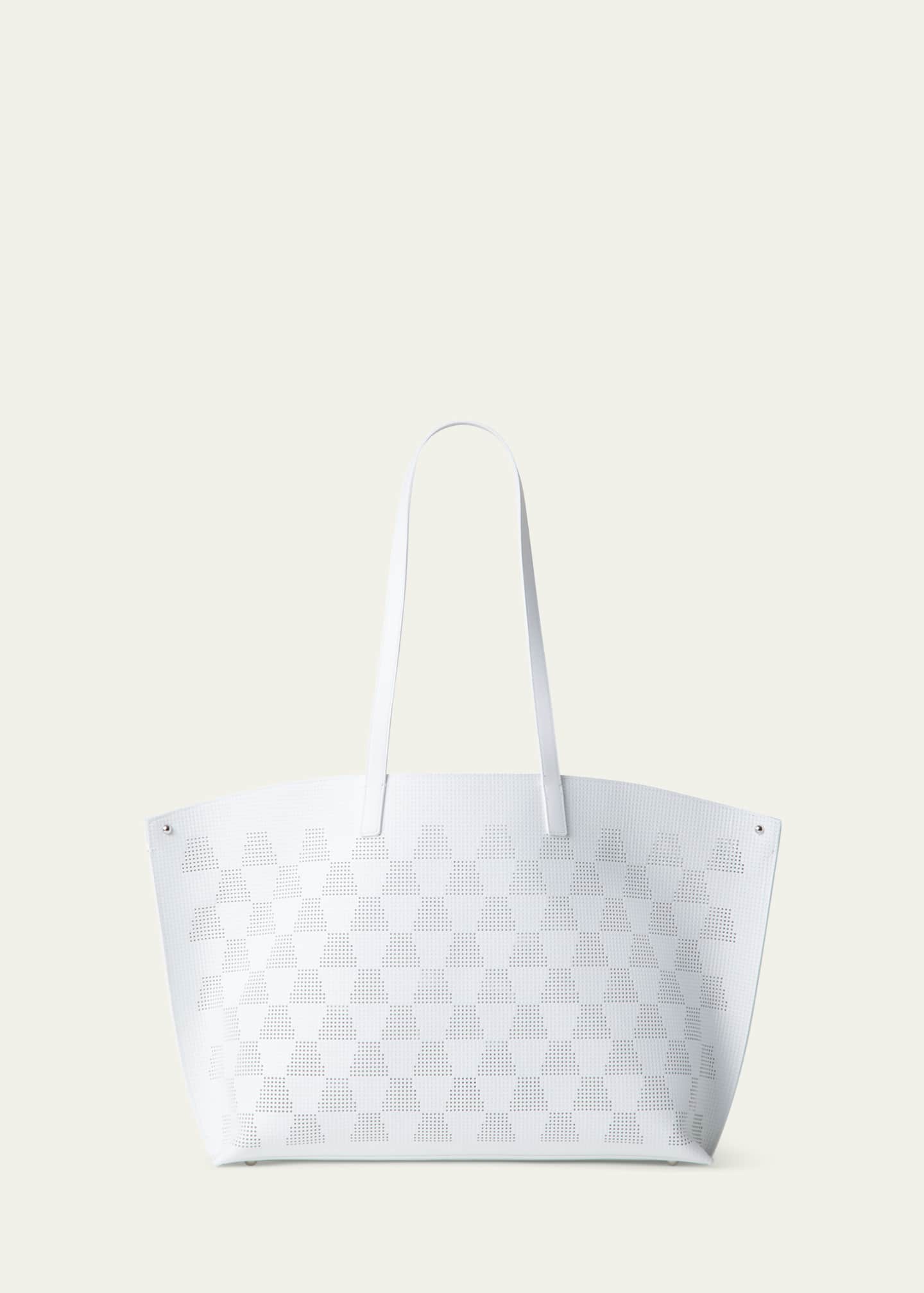Akris Ai Medium Lasercut Grid Leather Tote Bag Image 2 of 5