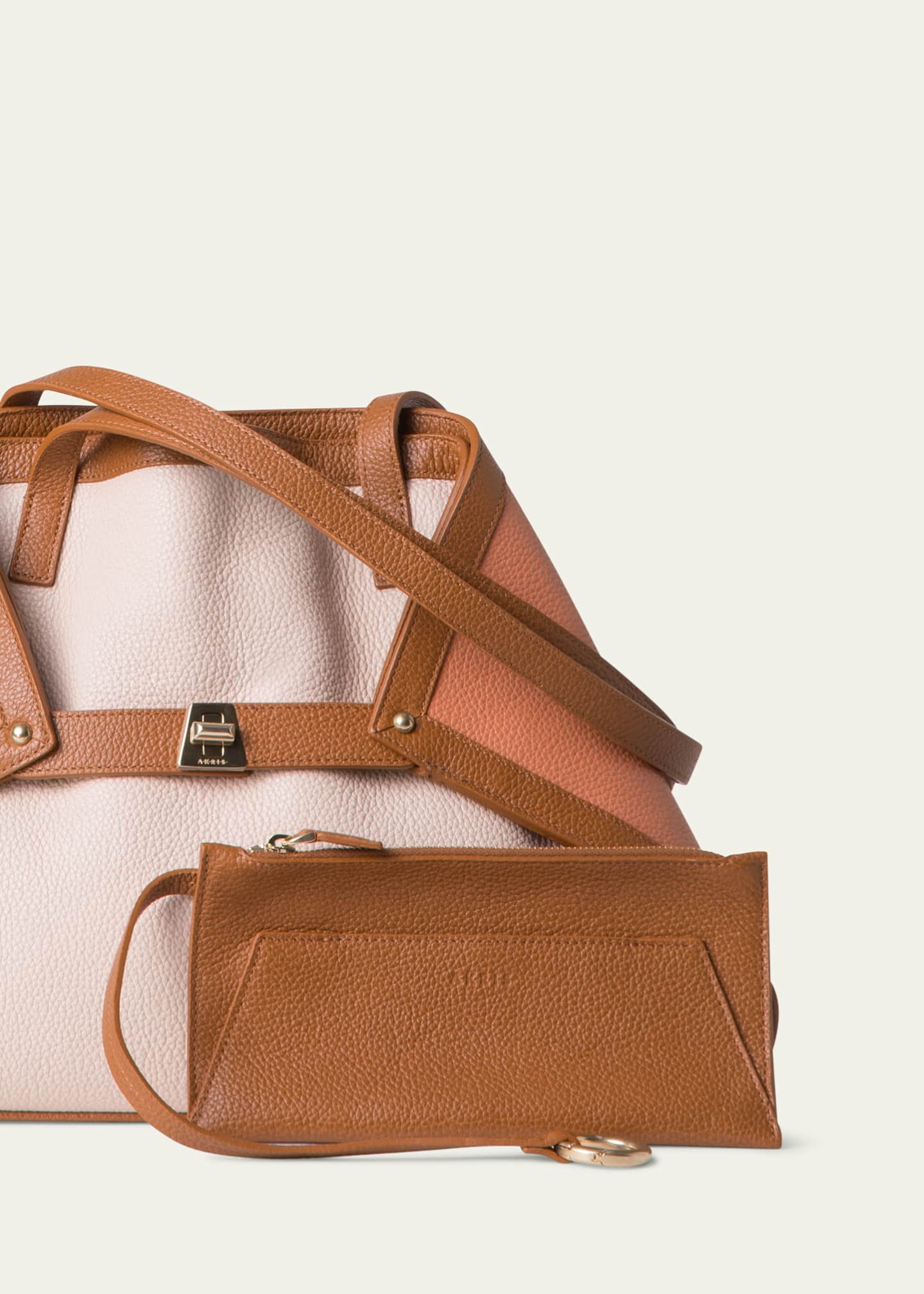 Akris Ai Small Colorblock Leather Tote Bag Image 3 of 3