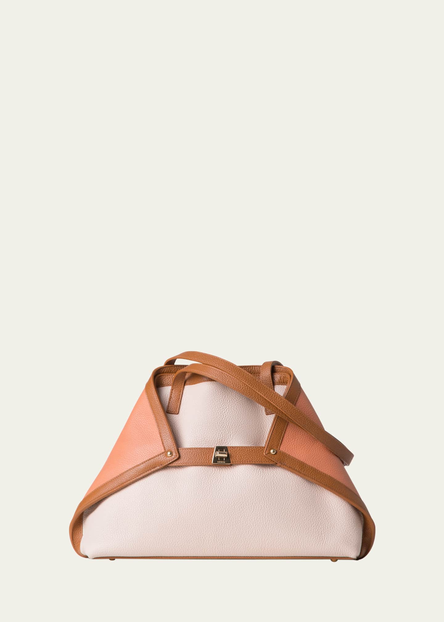 Akris Ai Small Colorblock Leather Tote Bag Image 1 of 3